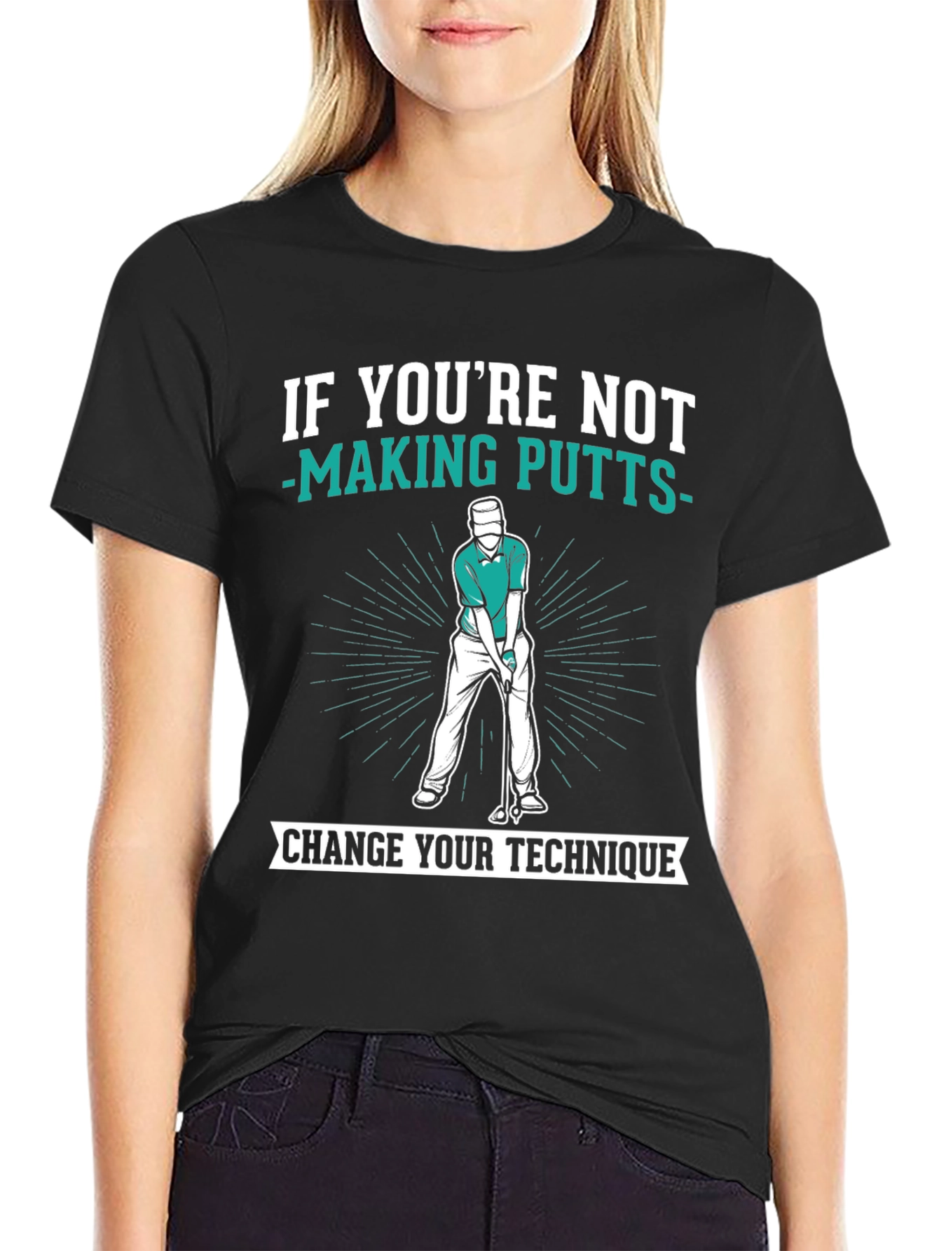 Golf Putter Humor T-Shirt Funny Golf Tee