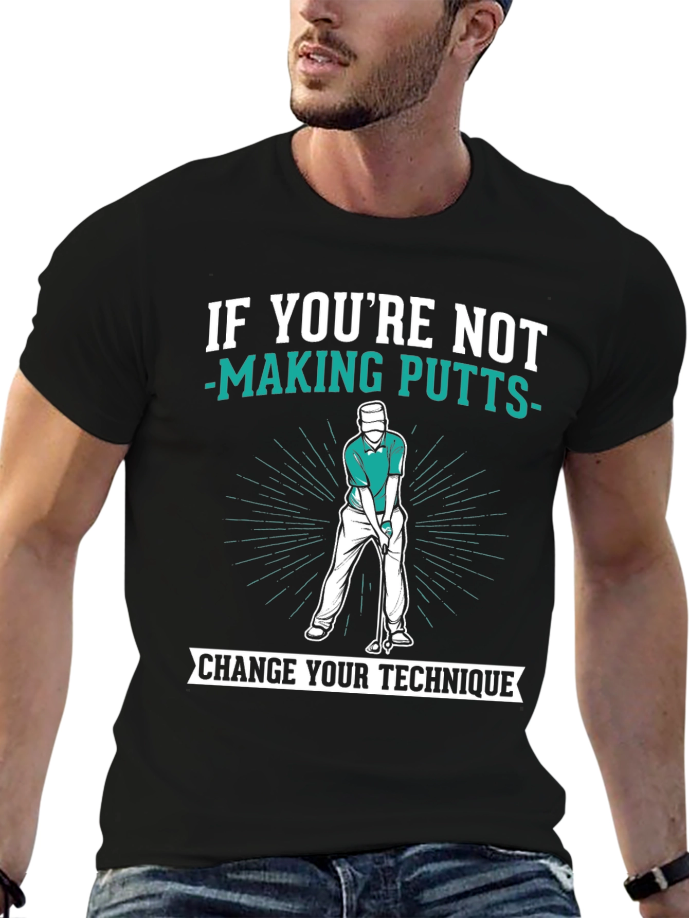 Golf Putter Humor T-Shirt Funny Golf Tee