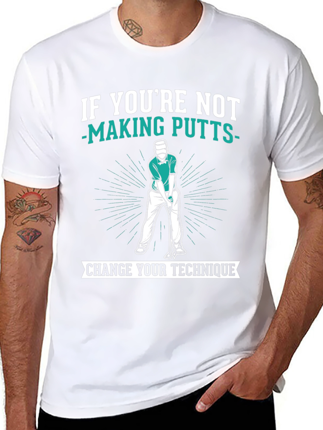 Golf Putter Humor T-Shirt Funny Golf Tee