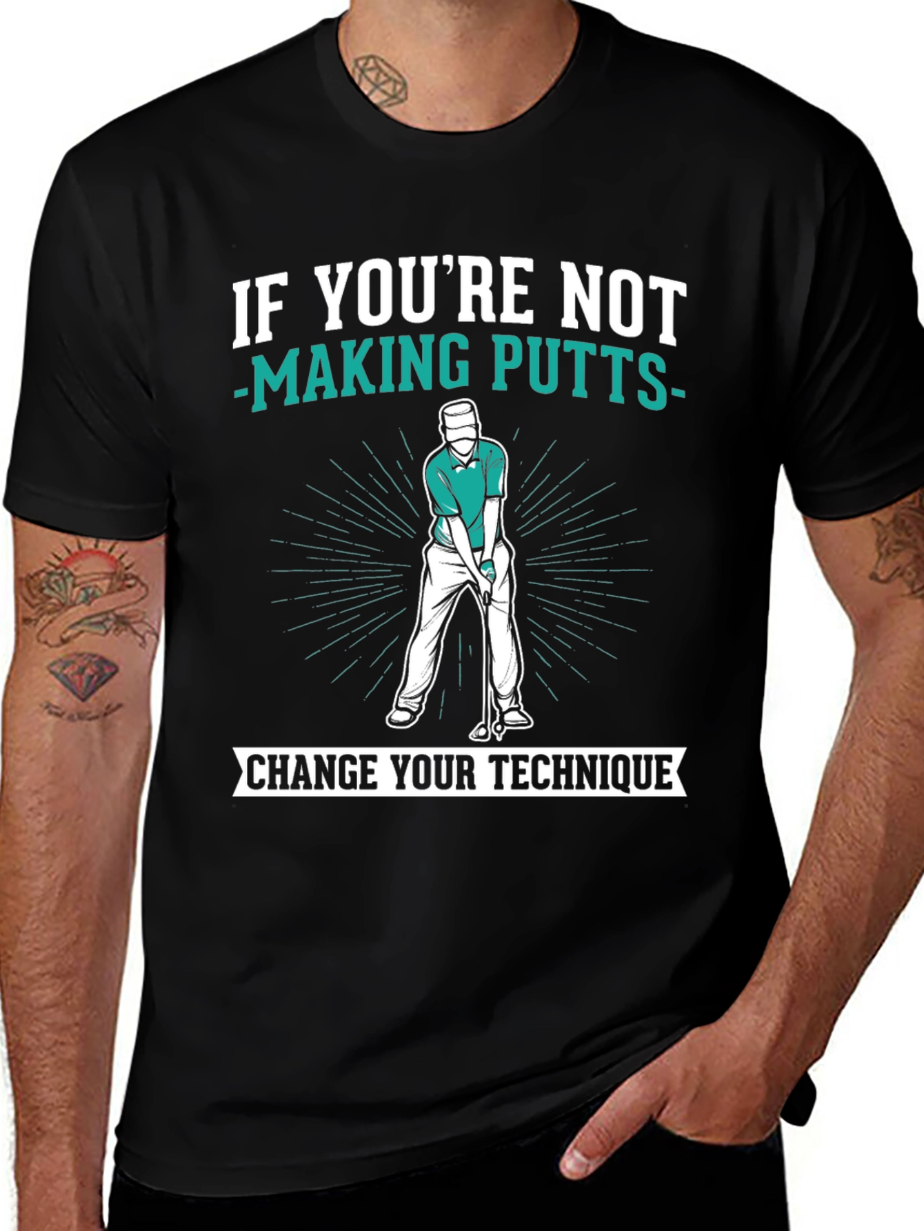 Golf Putter Humor T-Shirt Funny Golf Tee