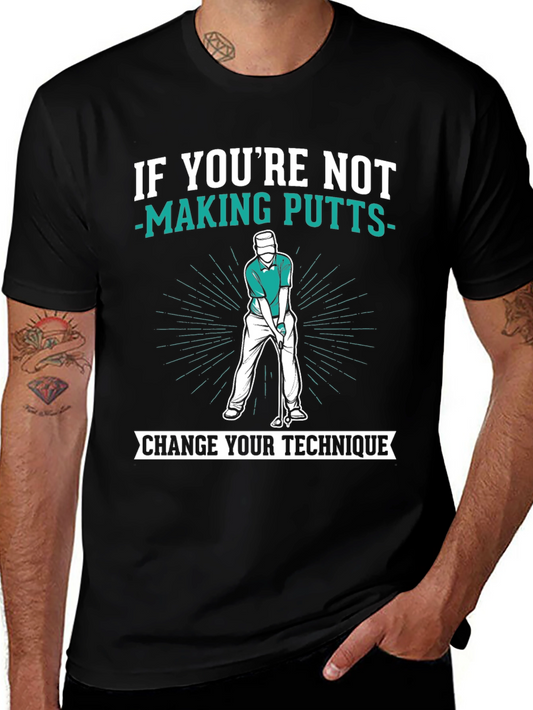 Golf Putter Humor T-Shirt Funny Golf Tee
