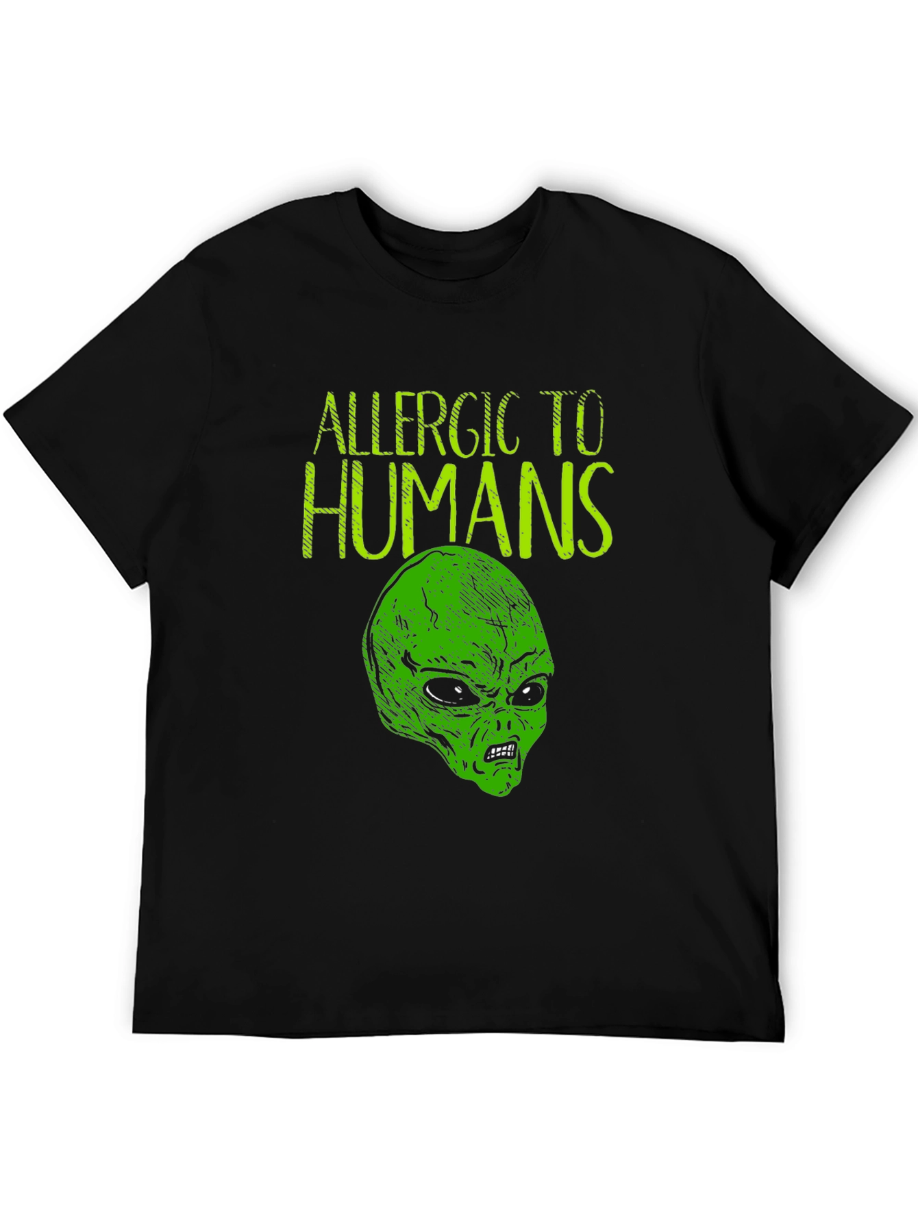Allergic to Humans Alien Graphic Tee