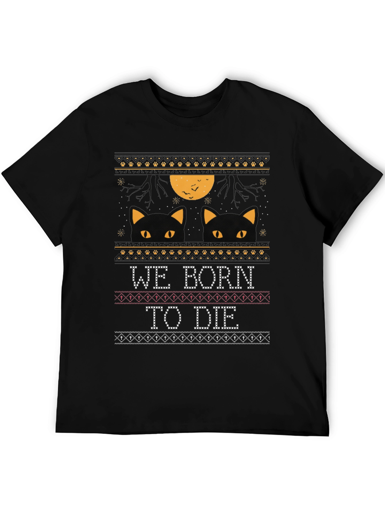 Halloween Cats We Born To Die T-Shirt