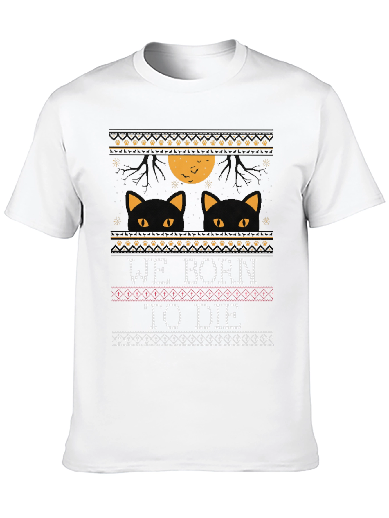 Halloween Cats We Born To Die T-Shirt