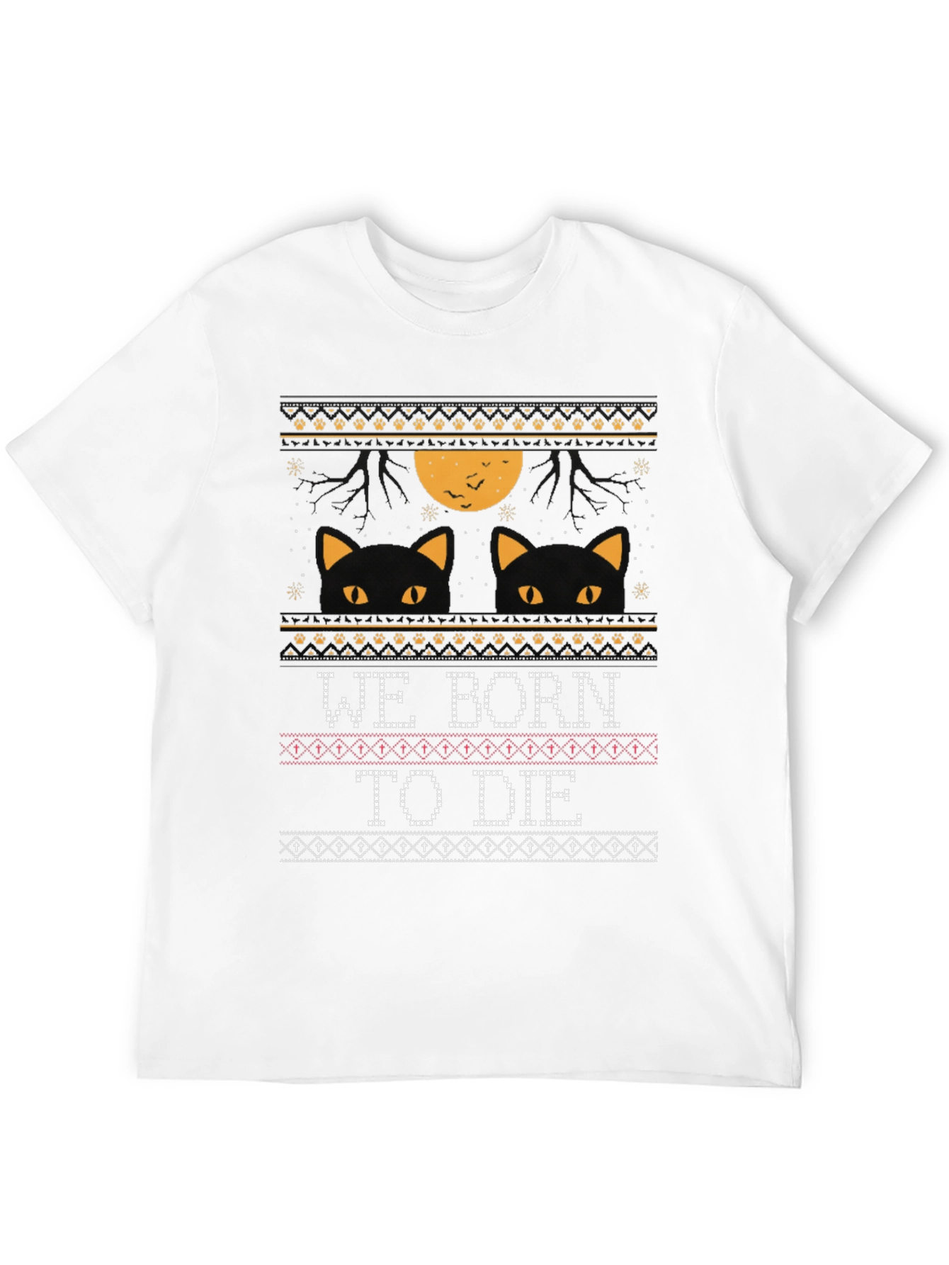 Halloween Cats We Born To Die T-Shirt