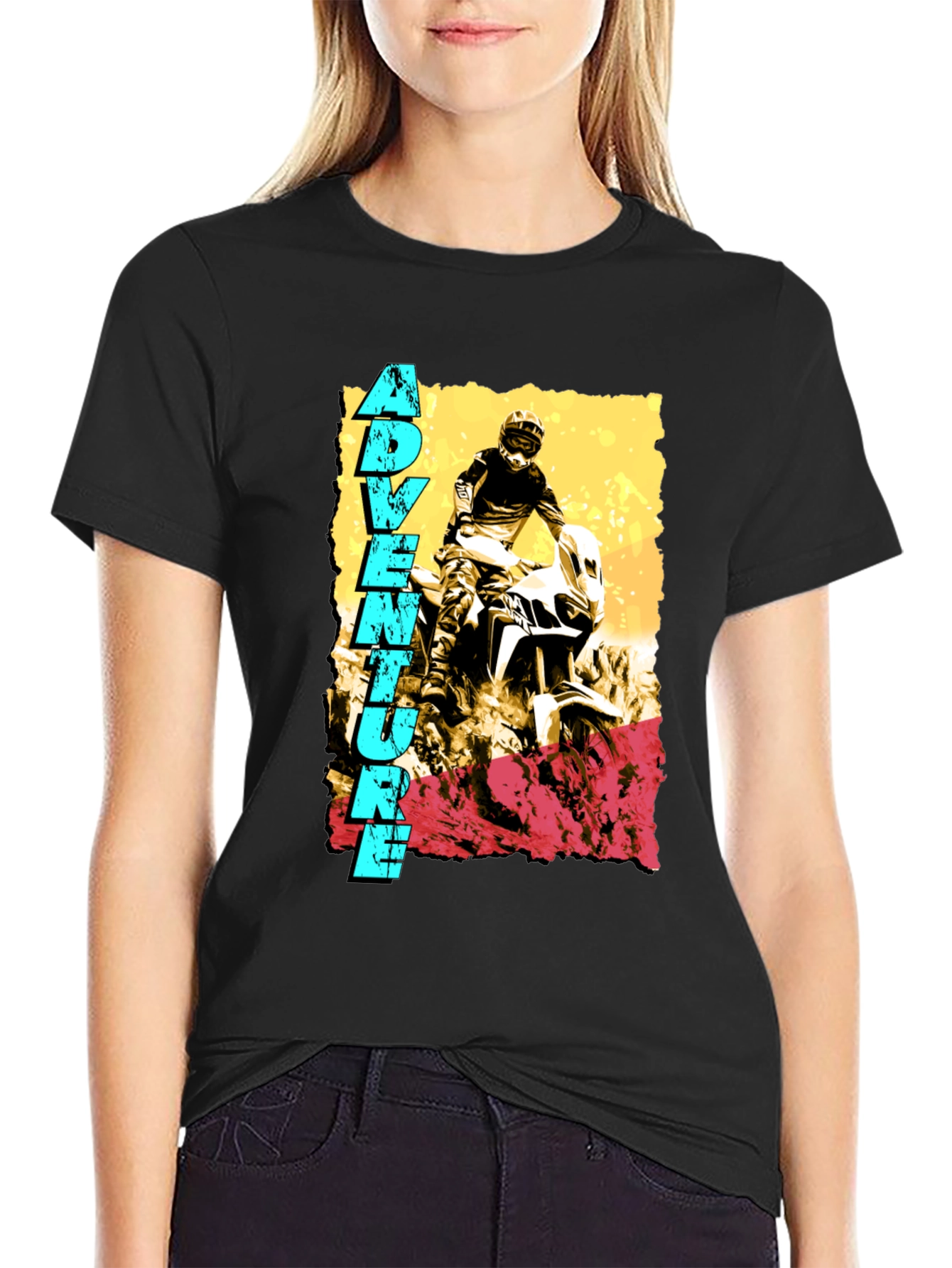 Adventure Rider Graphic Tee - Black