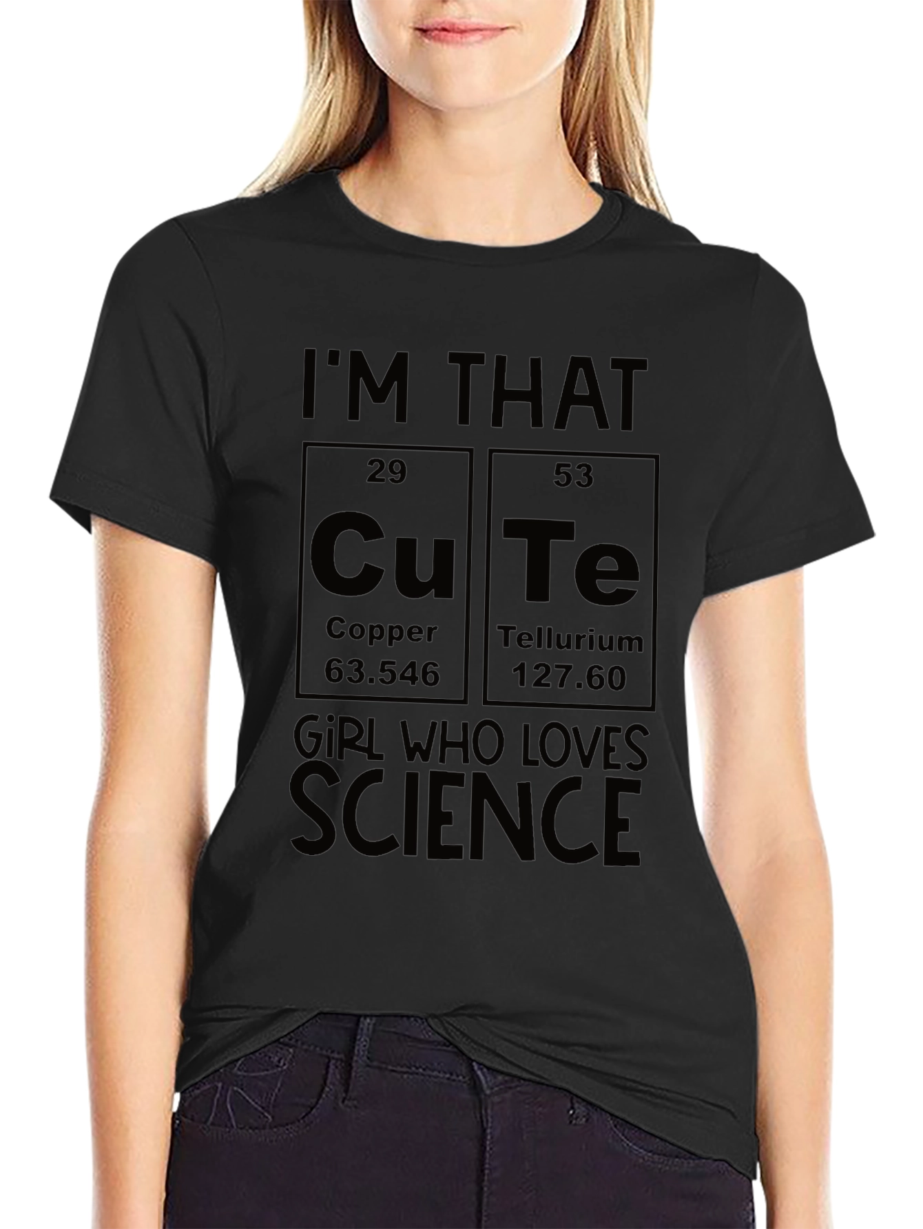 Cute Science Girl T-Shirt | Novelty Chemistry Tee