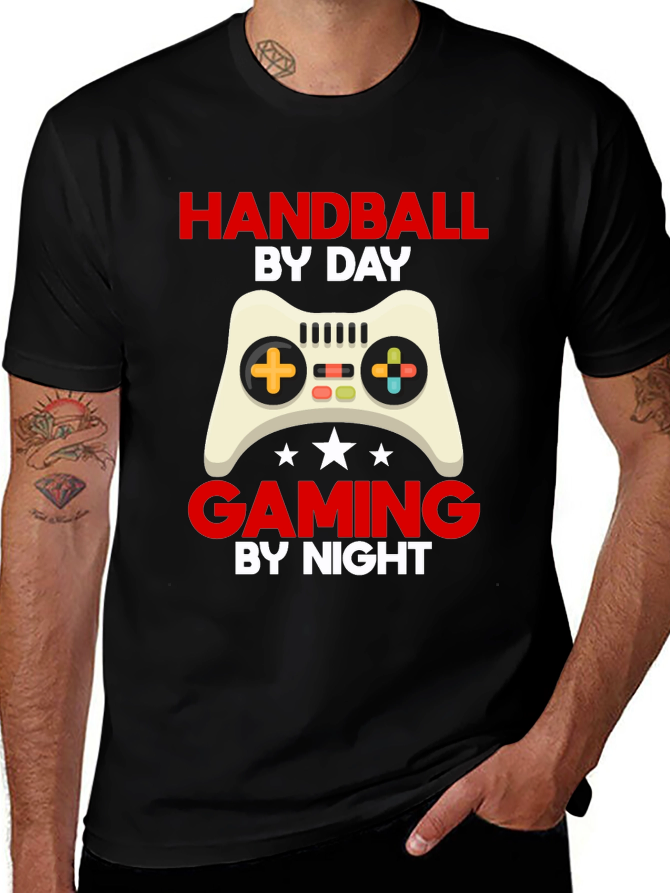 Handball By Day Gaming By Night T-Shirt