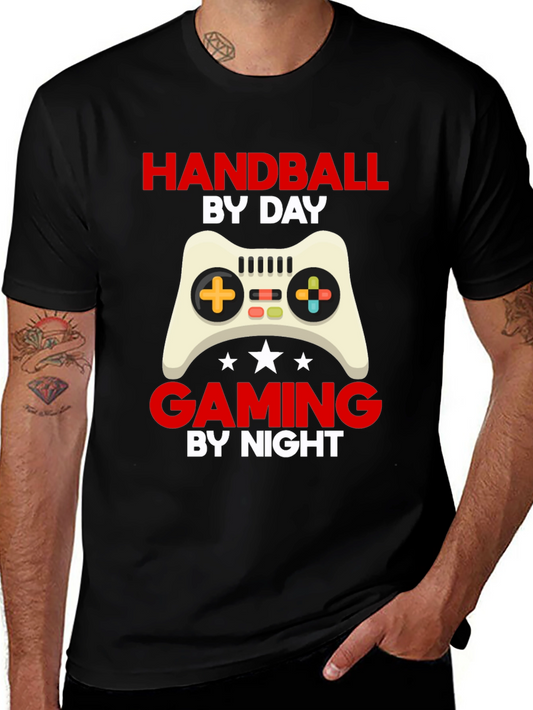 Handball By Day Gaming By Night T-Shirt