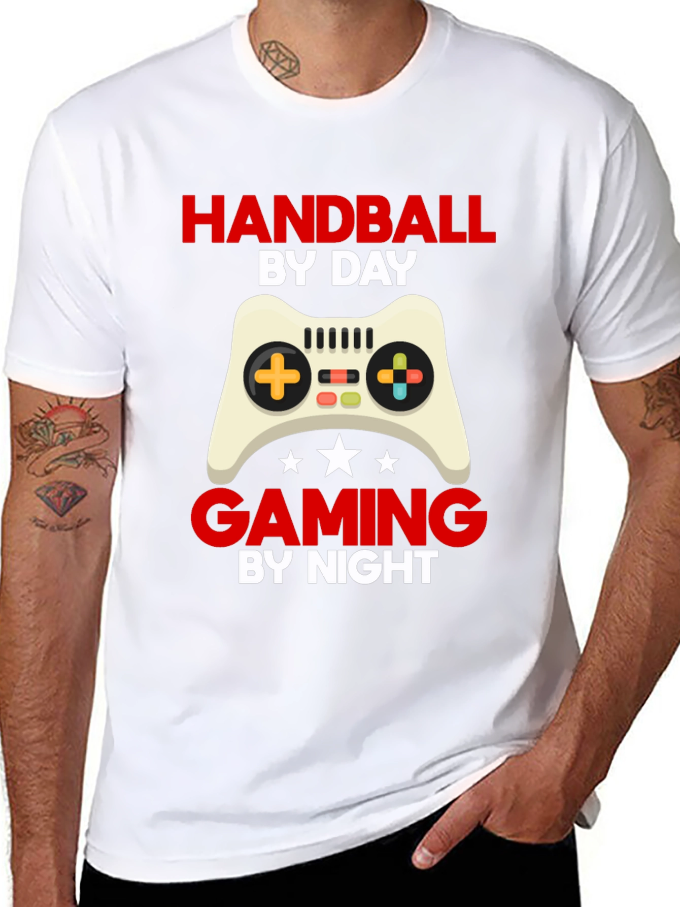 Handball By Day Gaming By Night T-Shirt