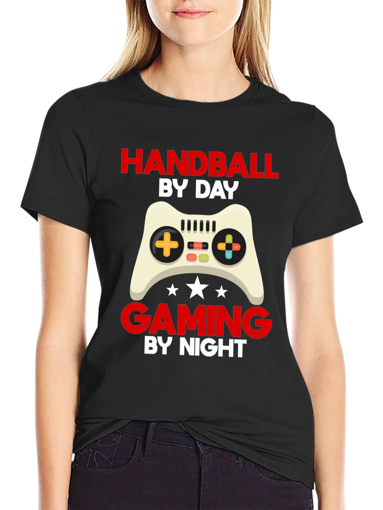 Handball By Day Gaming By Night T-Shirt