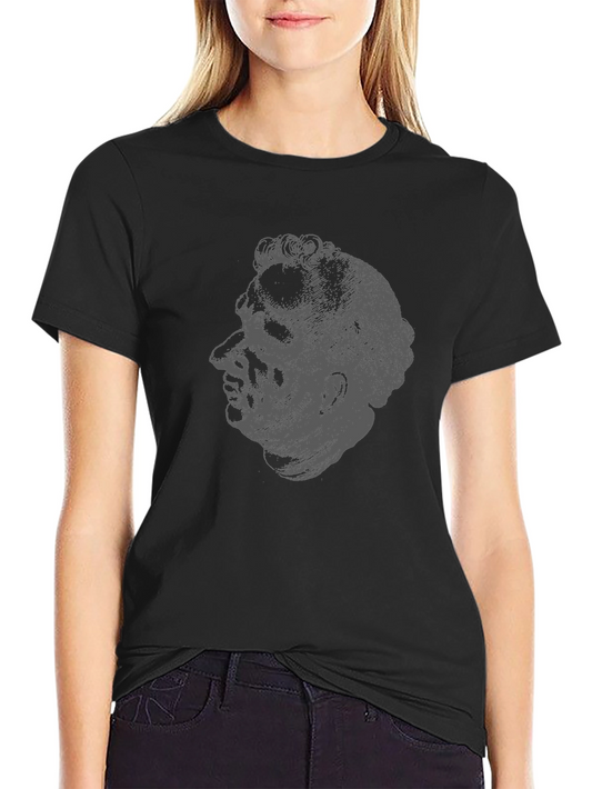 Gothic Head Print Tee - Dark Aesthetic