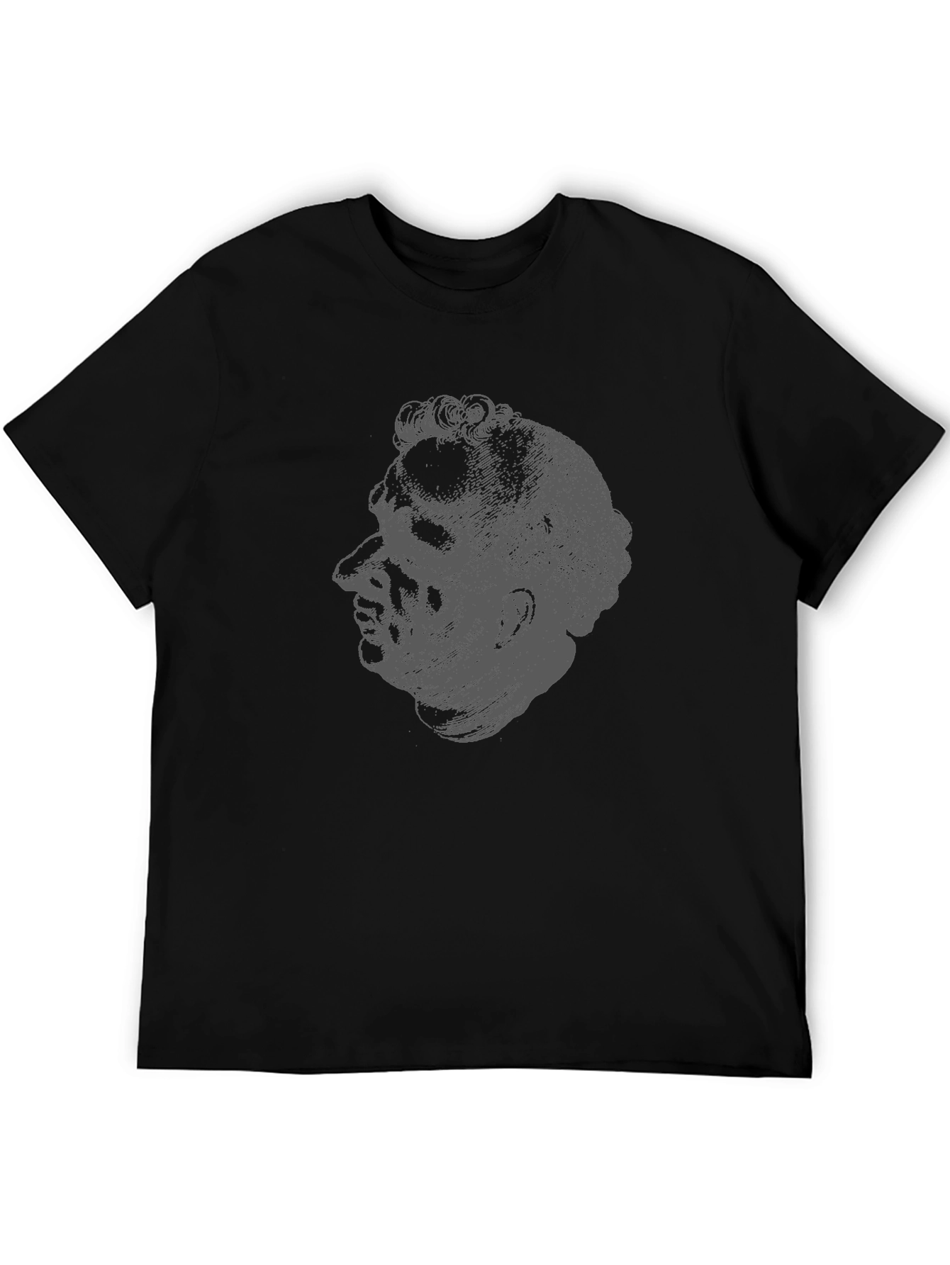 Gothic Head Print Tee - Dark Aesthetic