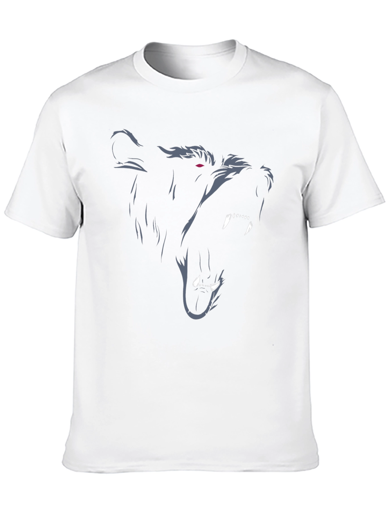 Grizzly Bear Graphic Print Black T-Shirt