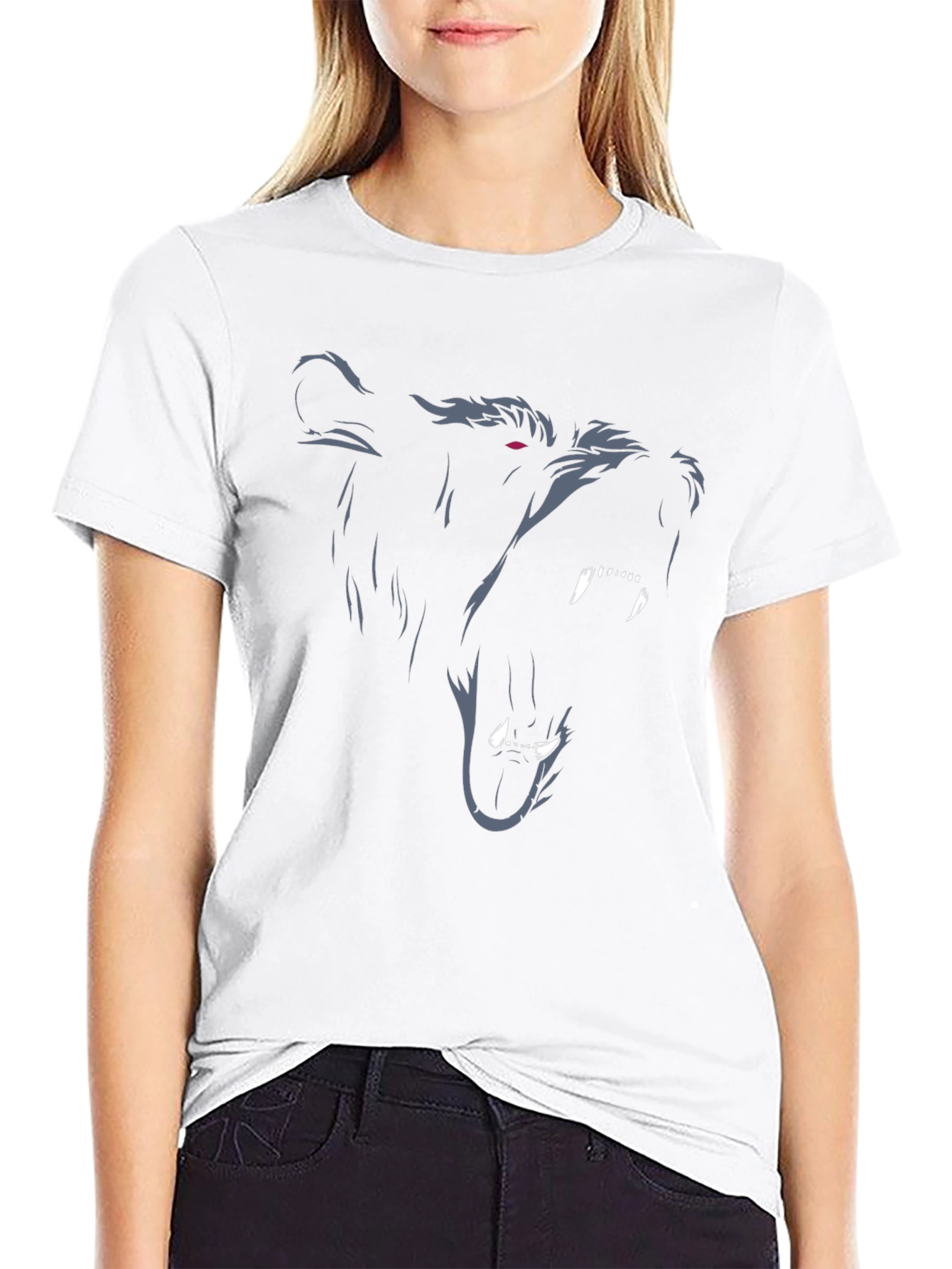 Grizzly Bear Graphic Print Black T-Shirt