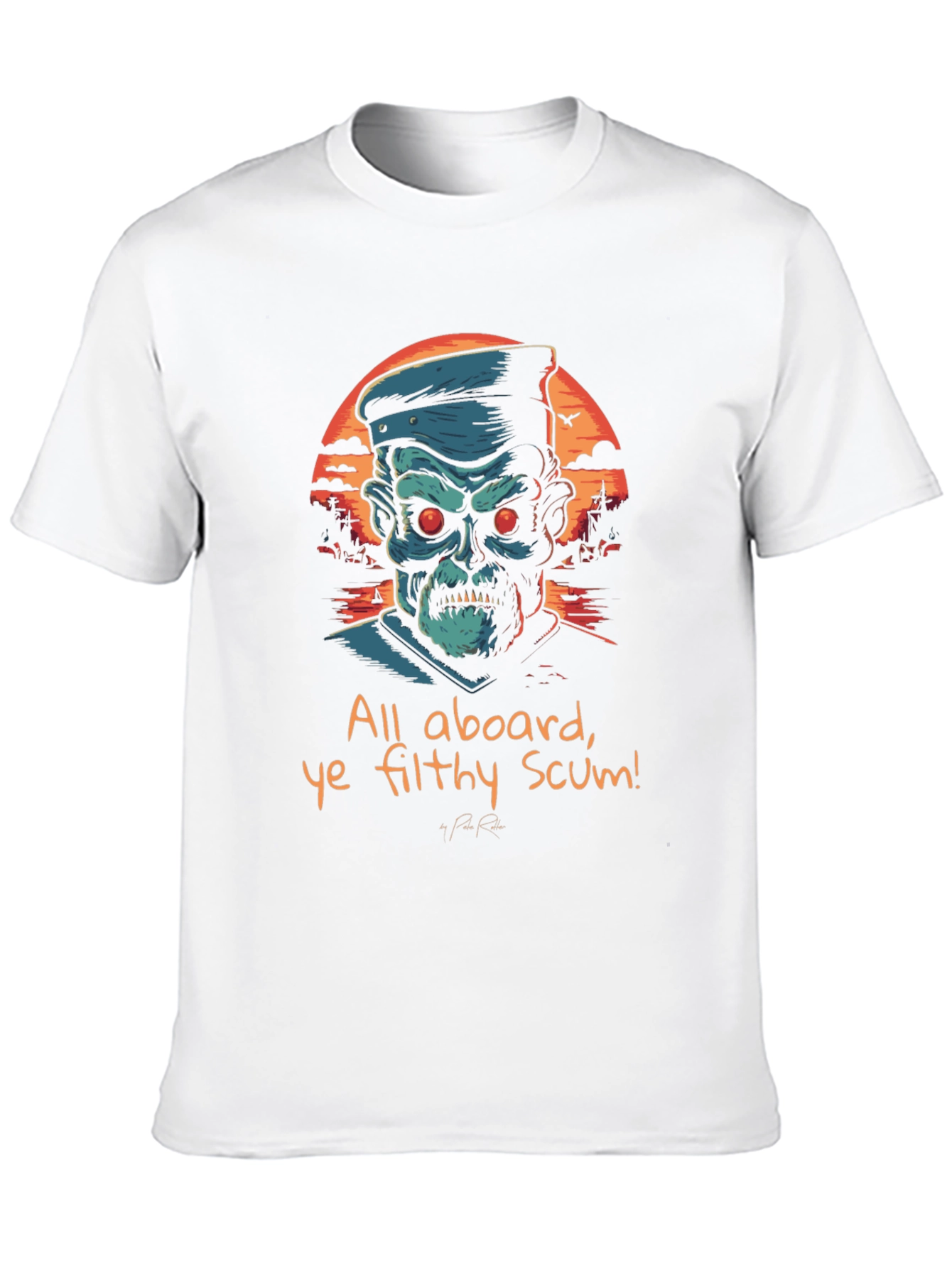All Aboard Graphic Tee - Pirate Captain T-Shirt