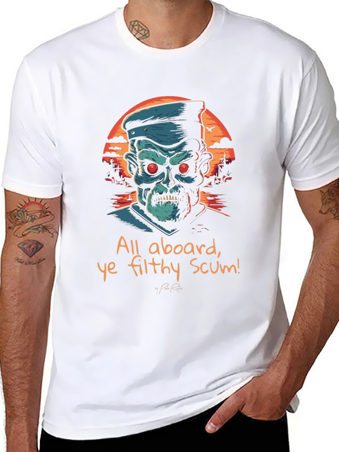 All Aboard Graphic Tee - Pirate Captain T-Shirt