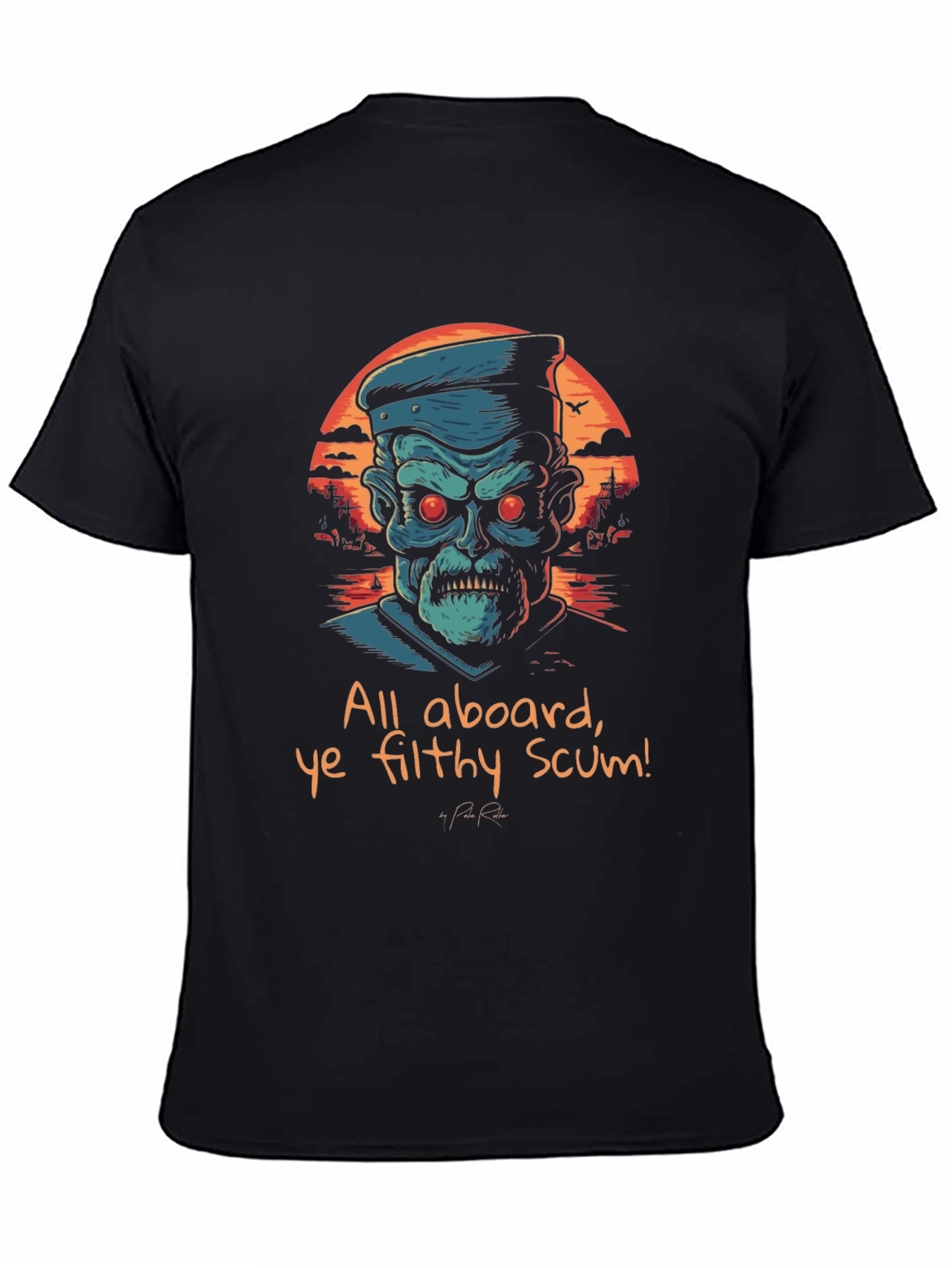 All Aboard Graphic Tee - Pirate Captain T-Shirt