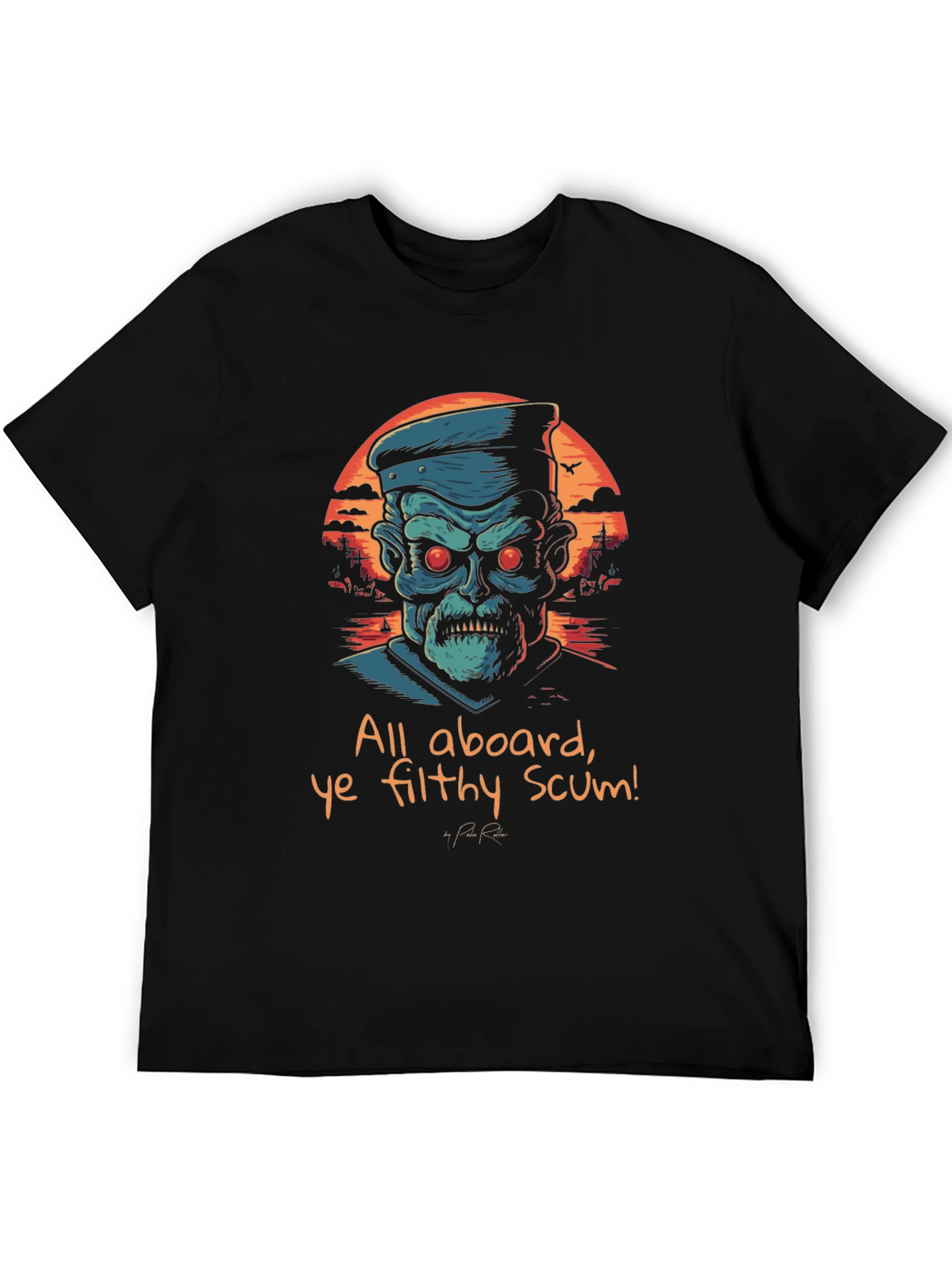 All Aboard Graphic Tee - Pirate Captain T-Shirt