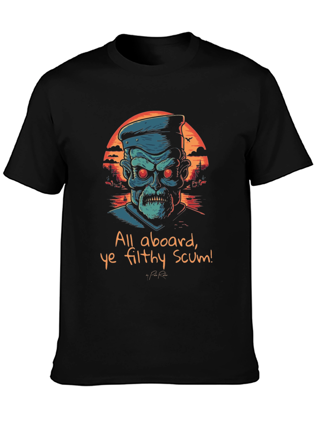 All Aboard Graphic Tee - Pirate Captain T-Shirt