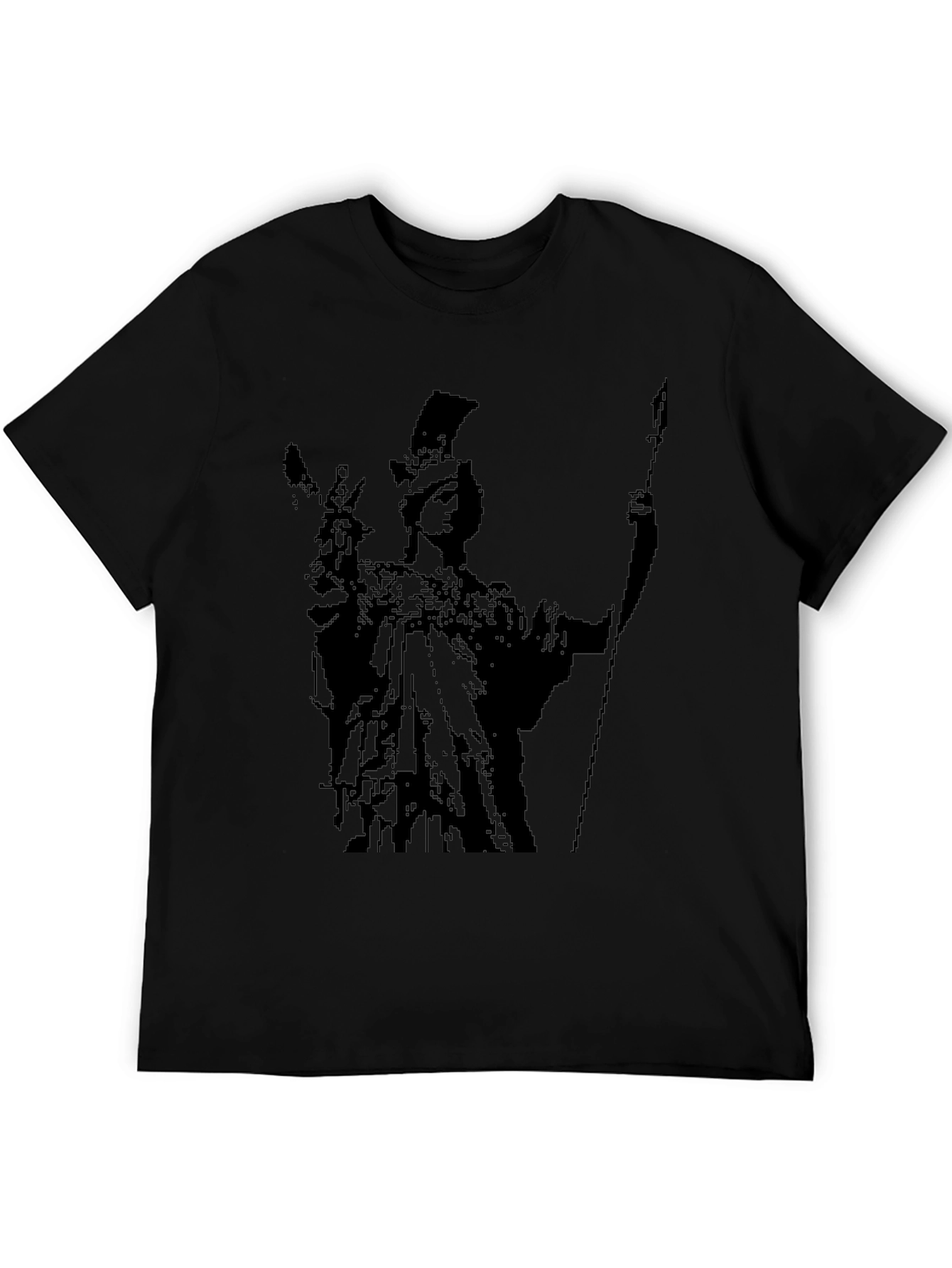 Athena Graphic Tee - Black Cotton Blend