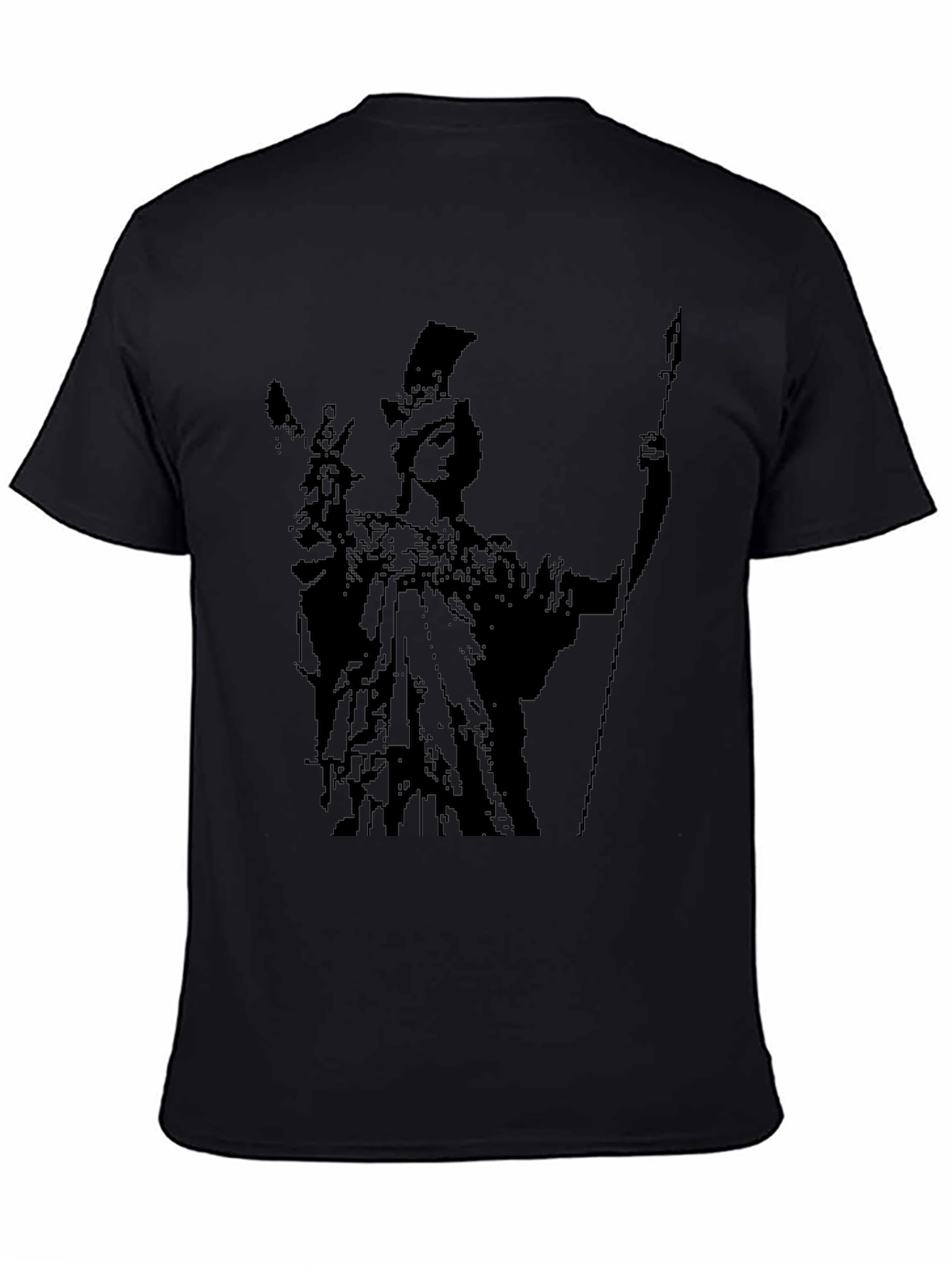 Athena Graphic Tee - Black Cotton Blend