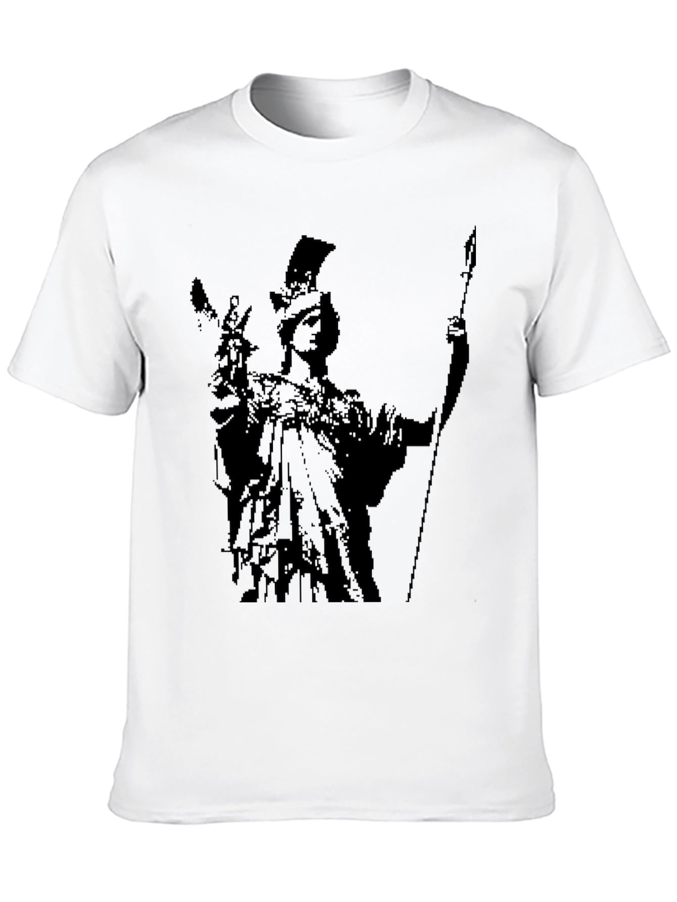 Athena Graphic Tee - Black Cotton Blend