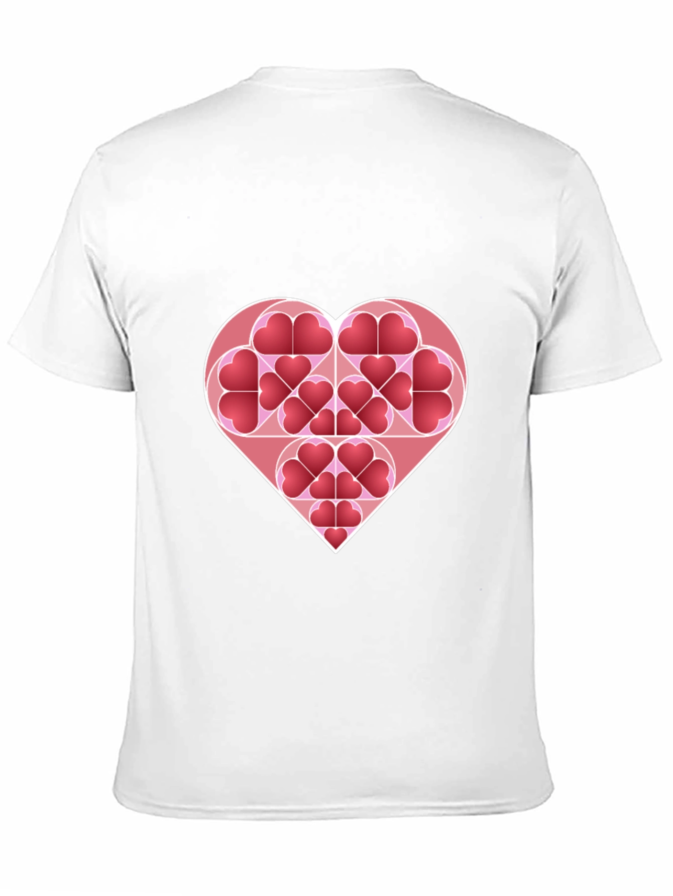 Heart Pattern Black T-Shirt