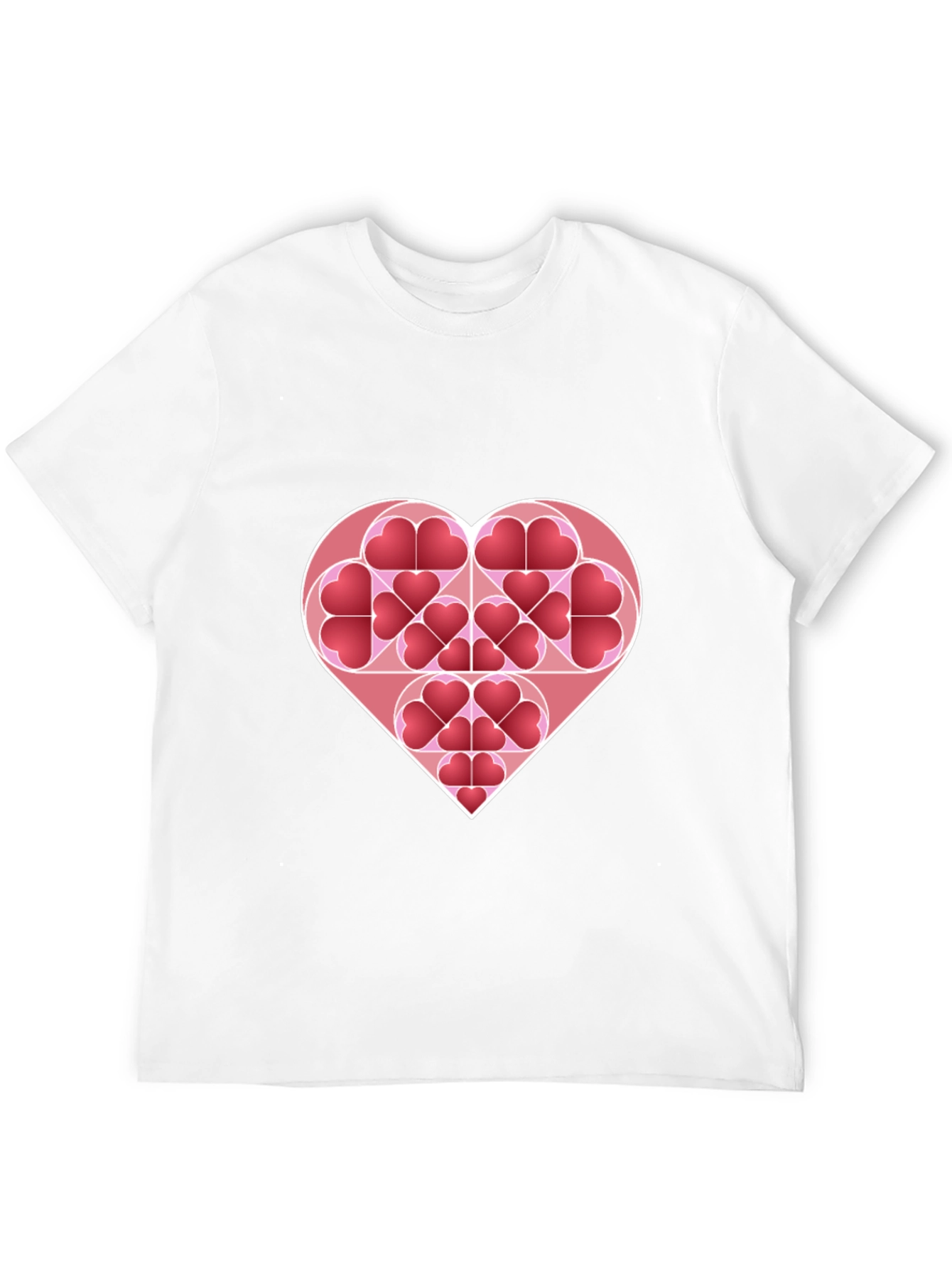 Heart Pattern Black T-Shirt