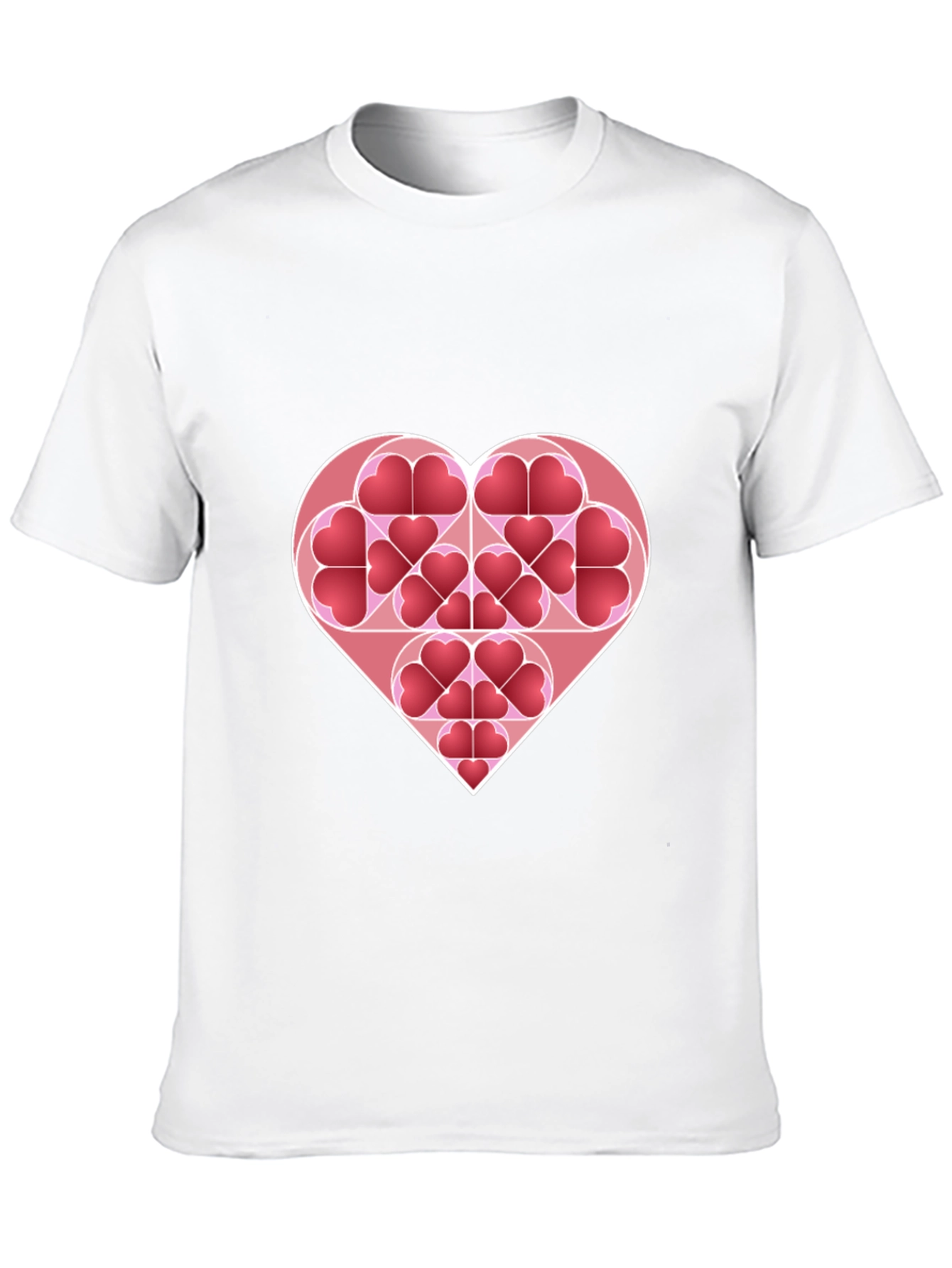 Heart Pattern Black T-Shirt