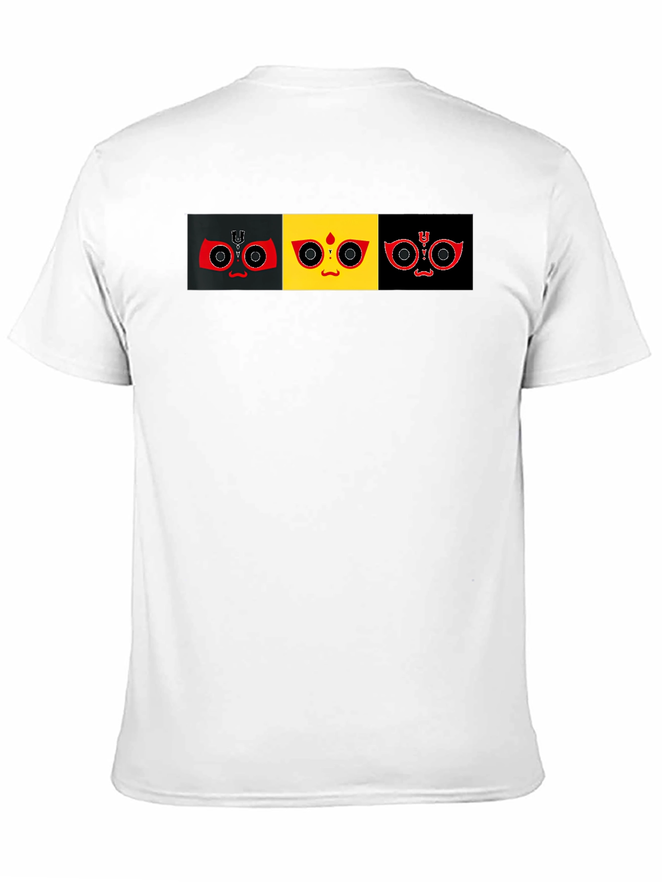 Graphic Print T-Shirt: Abstract Faces Tee