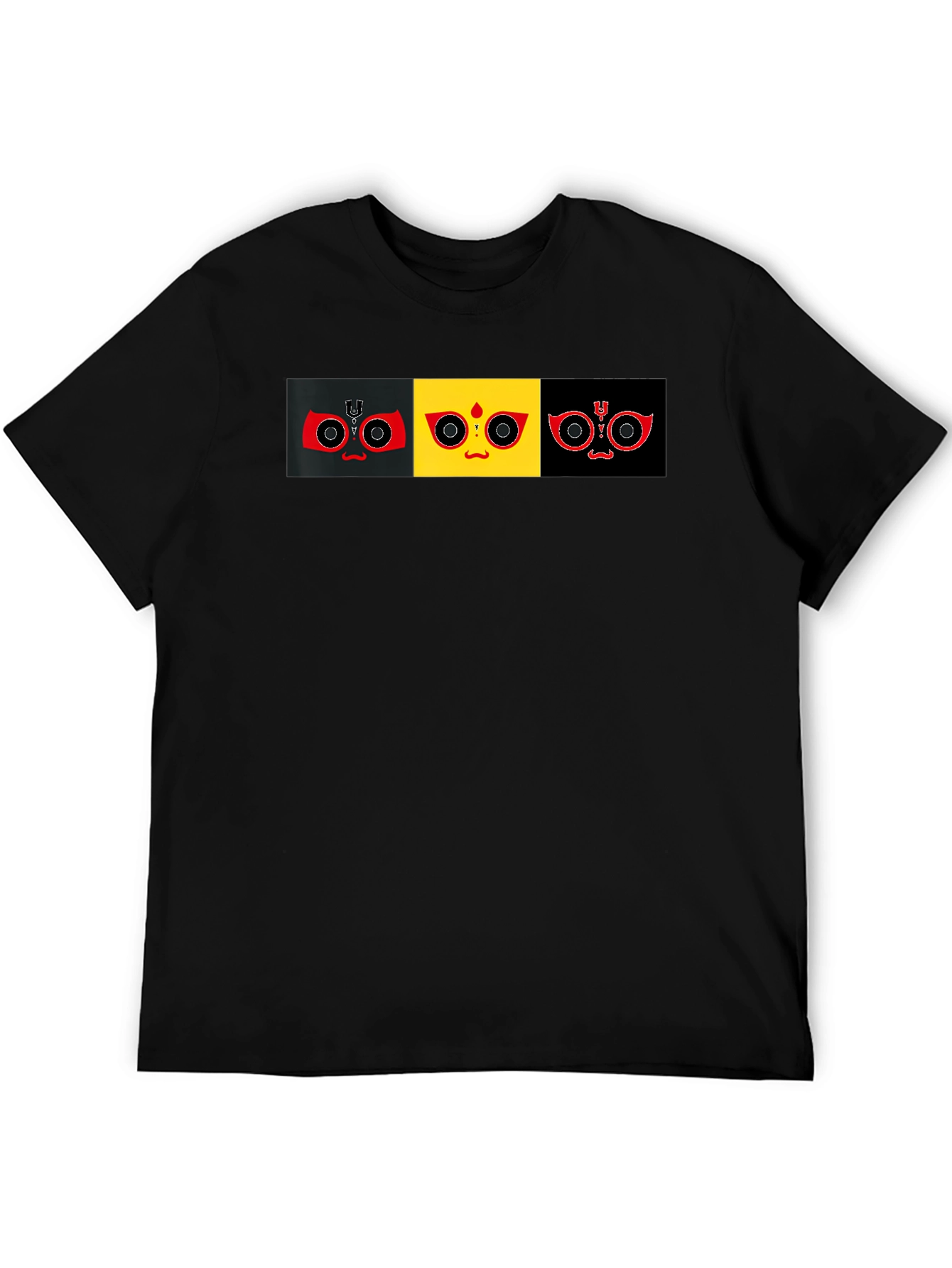 Graphic Print T-Shirt: Abstract Faces Tee