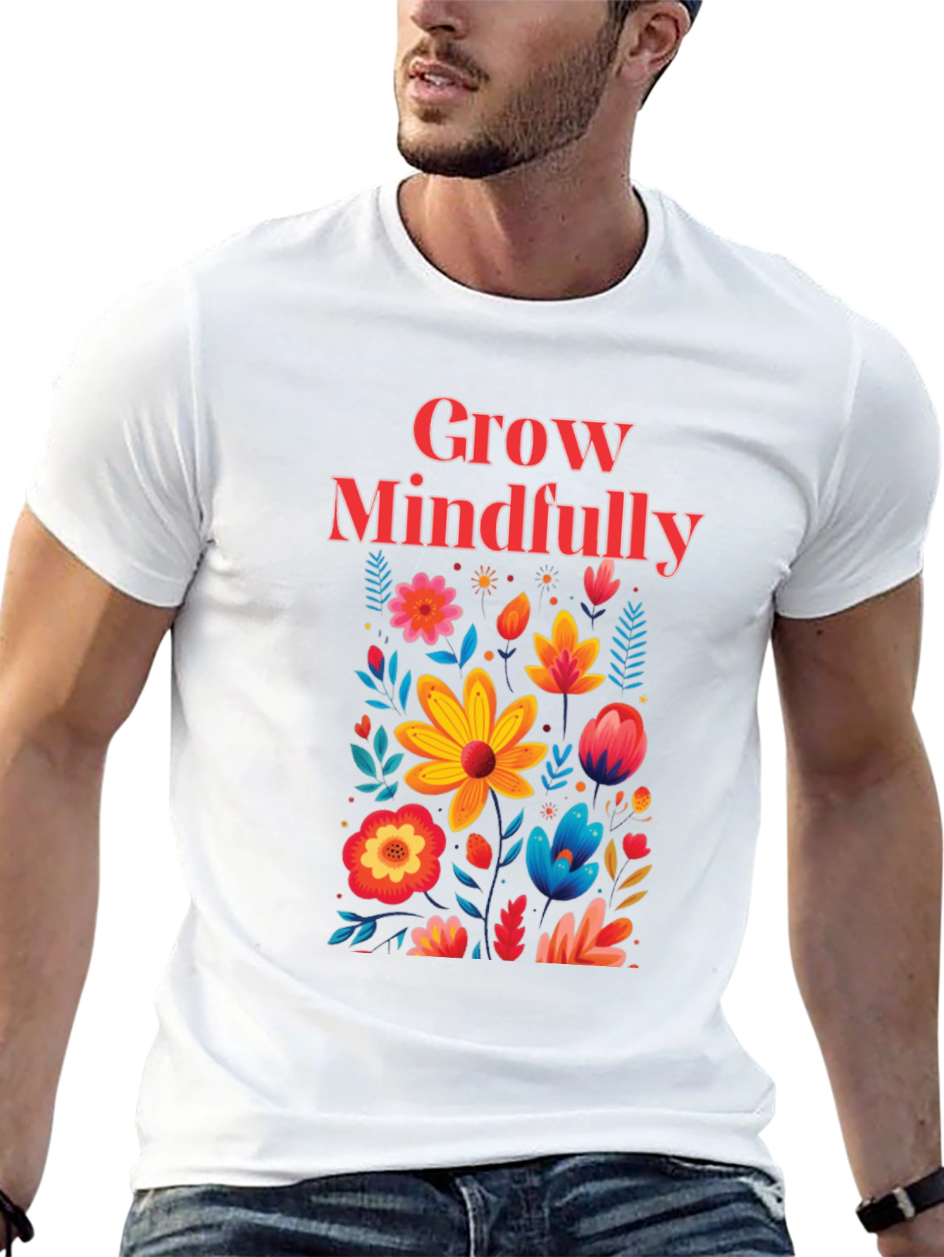 Grow Mindfully Floral T-Shirt
