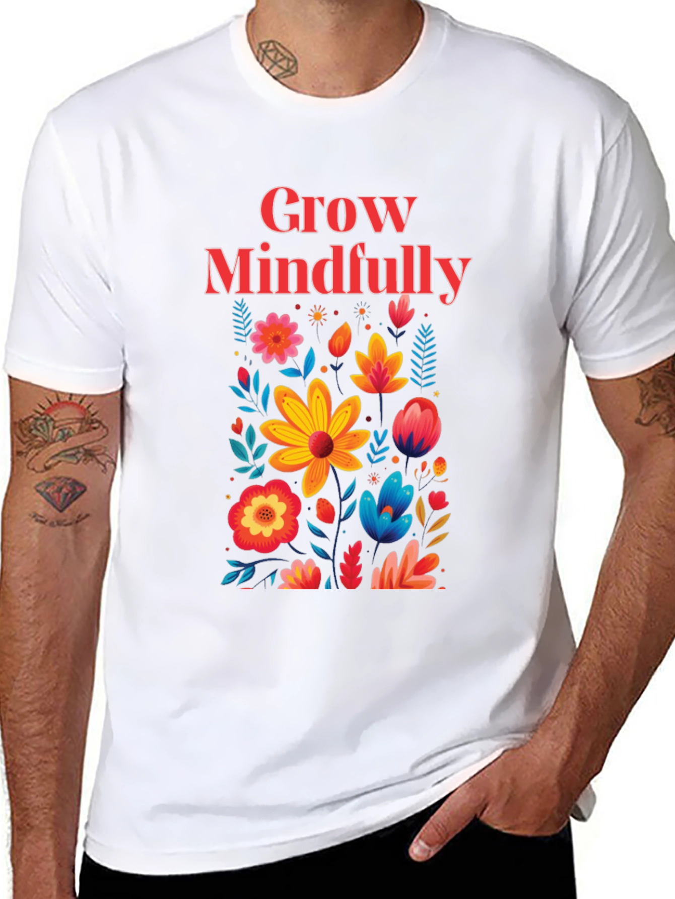 Grow Mindfully Floral T-Shirt
