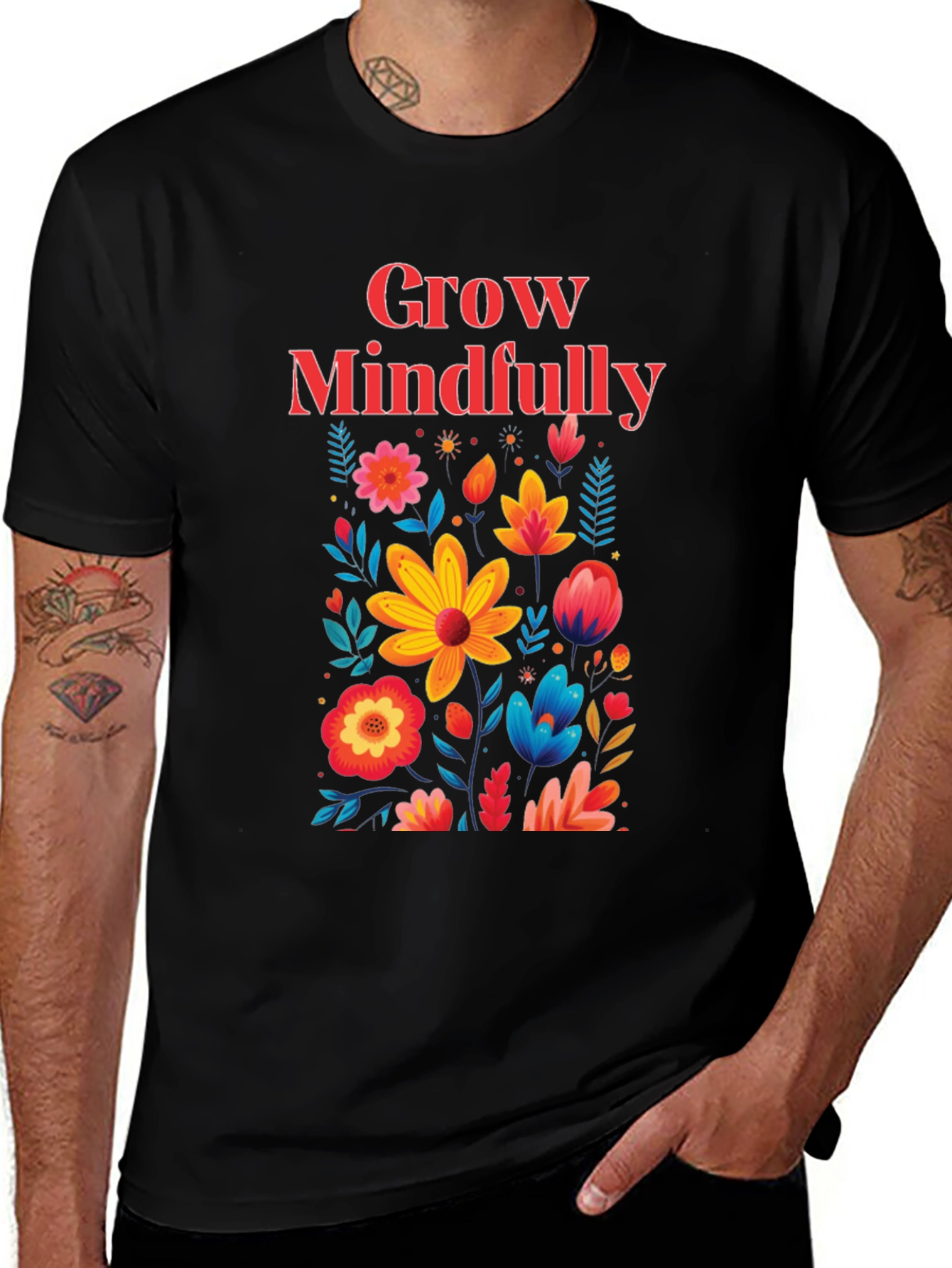 Grow Mindfully Floral T-Shirt