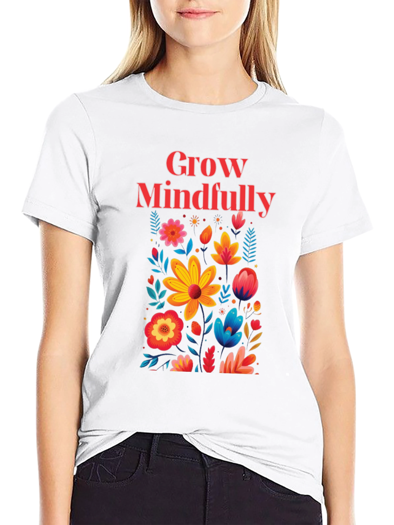 Grow Mindfully Floral T-Shirt