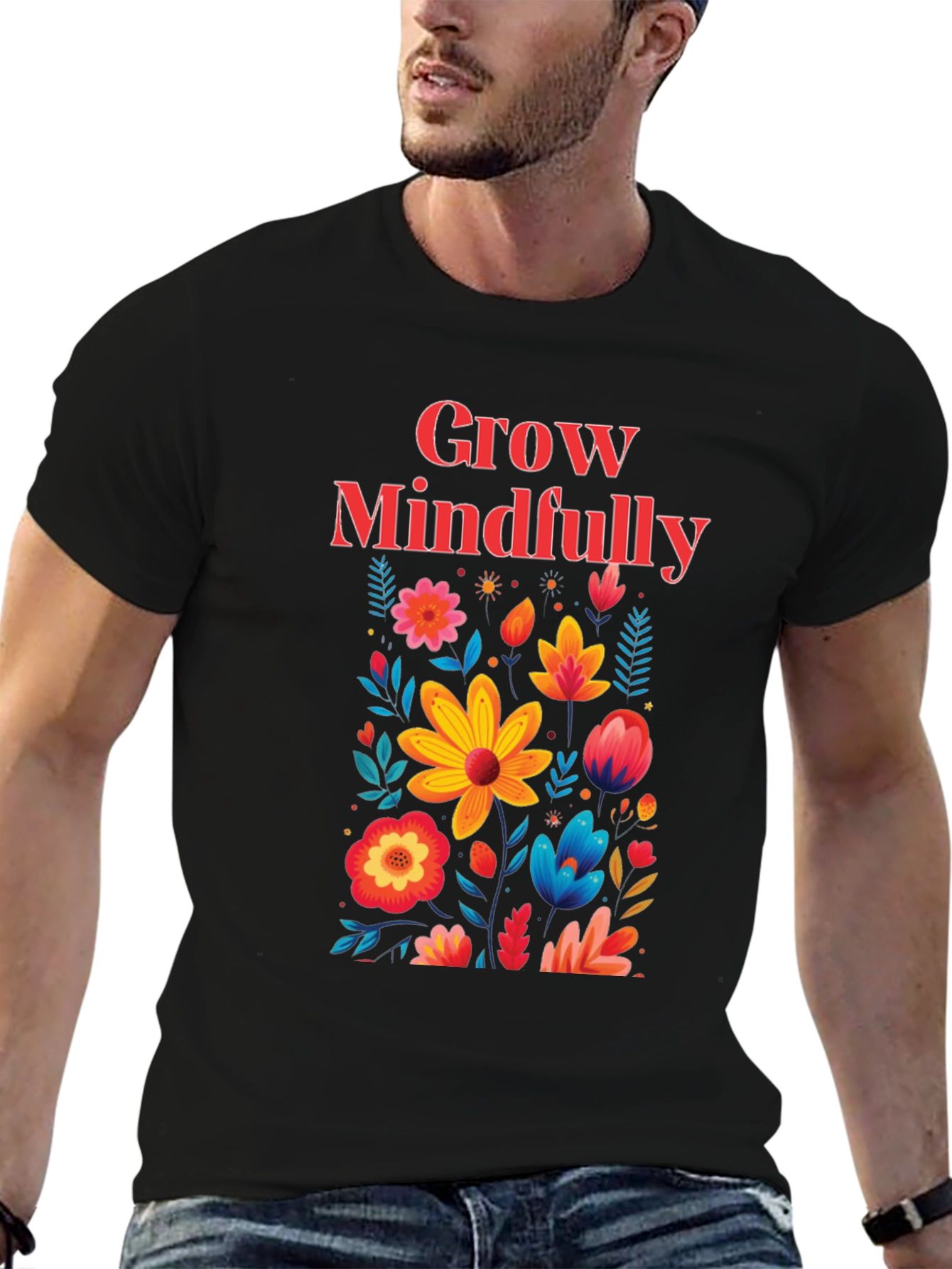 Grow Mindfully Floral T-Shirt