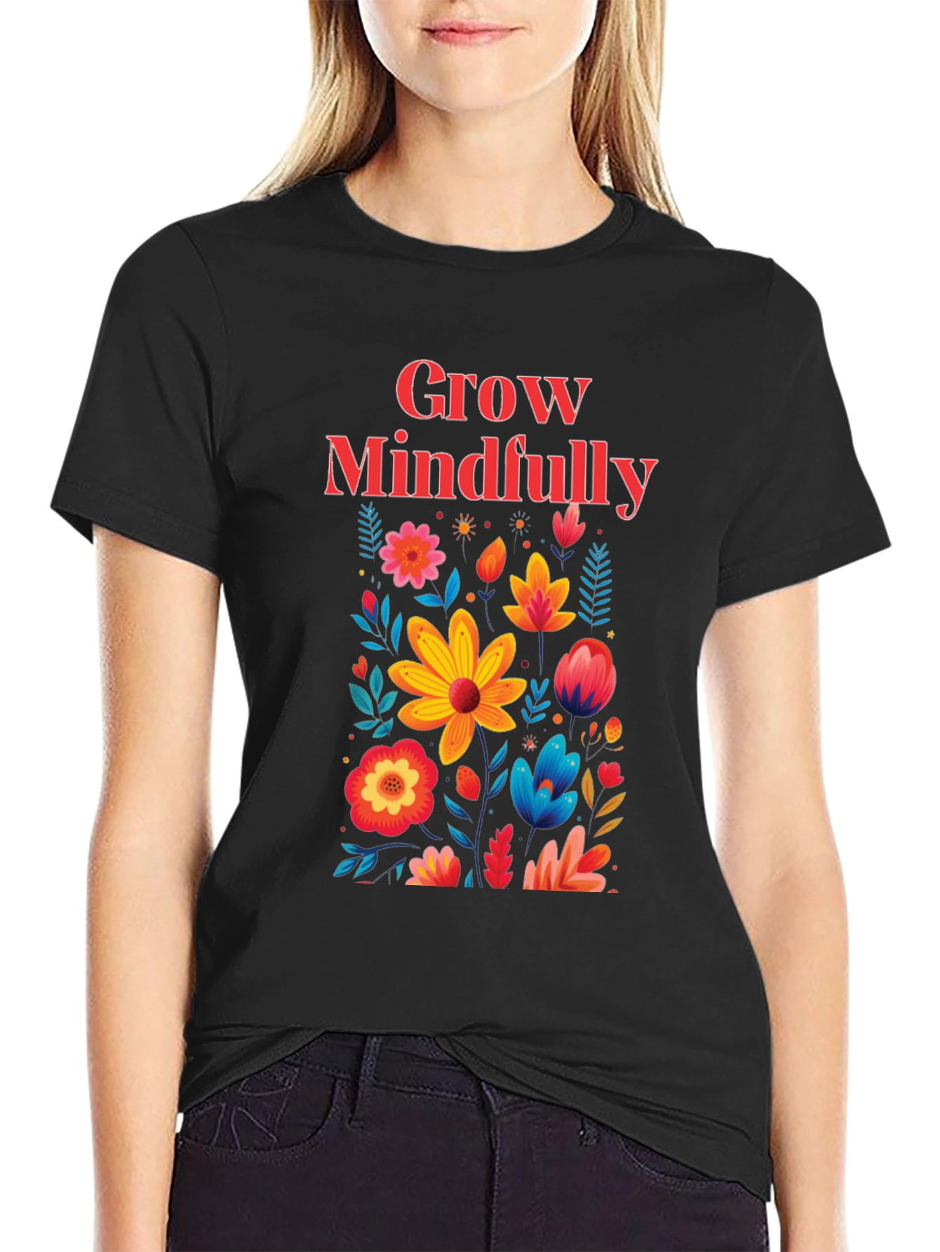 Grow Mindfully Floral T-Shirt