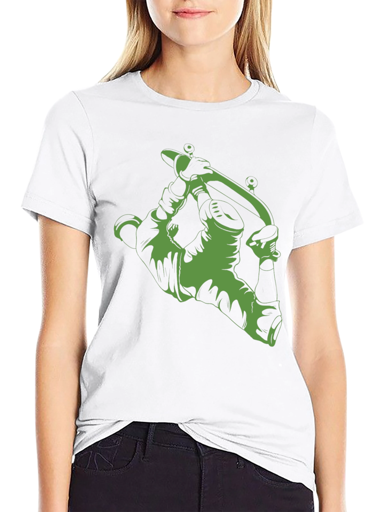 Green Tattoo Machine Graphic Black T-Shirt
