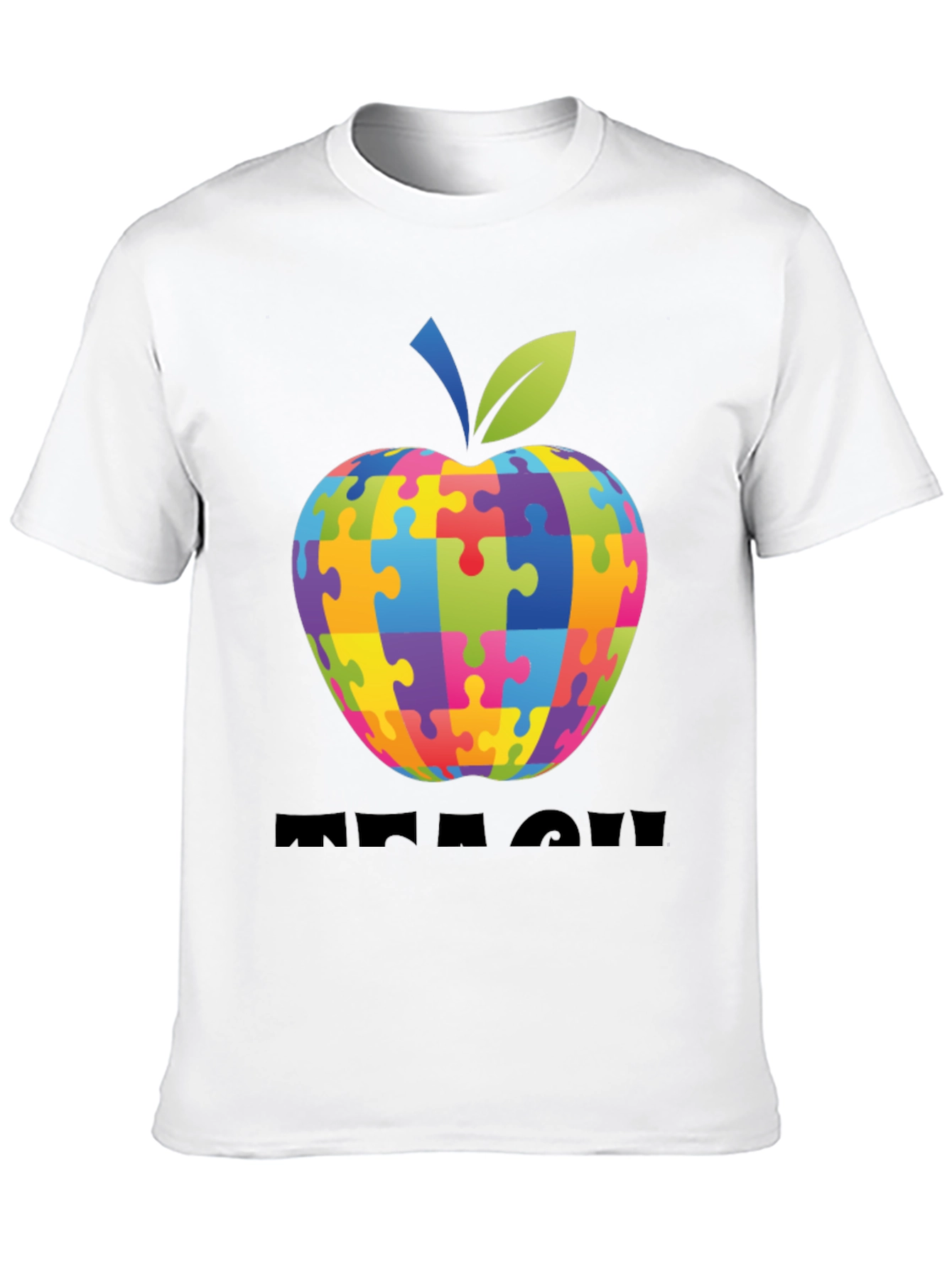 Autism Awareness Apple Teach T-Shirt