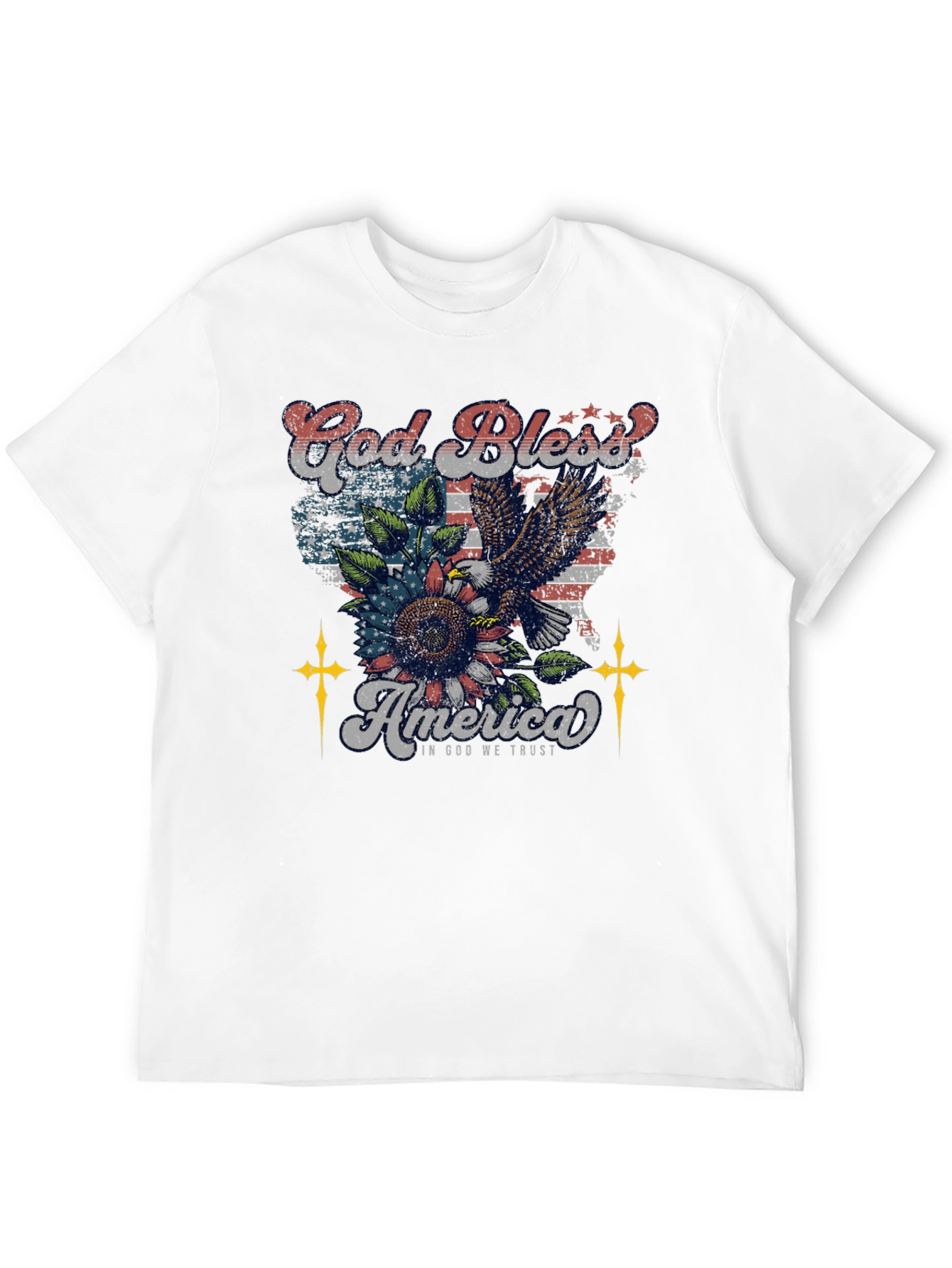 God Bless America Patriotic Eagle T-Shirt