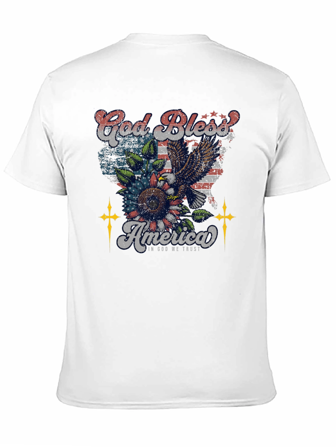 God Bless America Patriotic Eagle T-Shirt