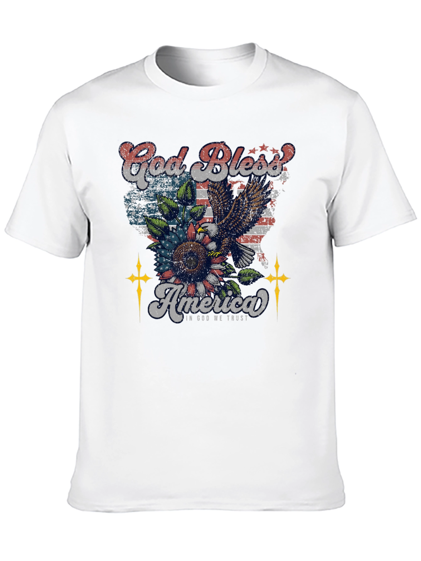 God Bless America Patriotic Eagle T-Shirt