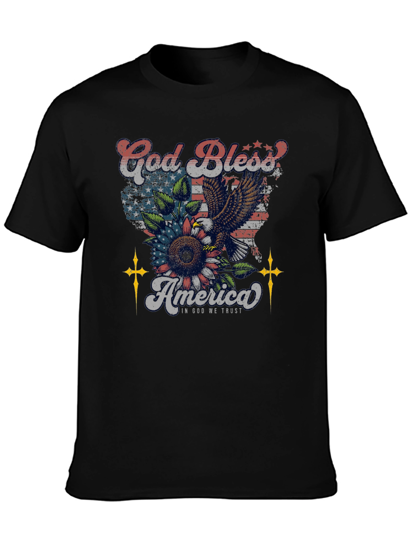 God Bless America Patriotic Eagle T-Shirt