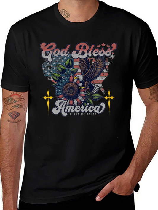 God Bless America Patriotic Eagle T-Shirt