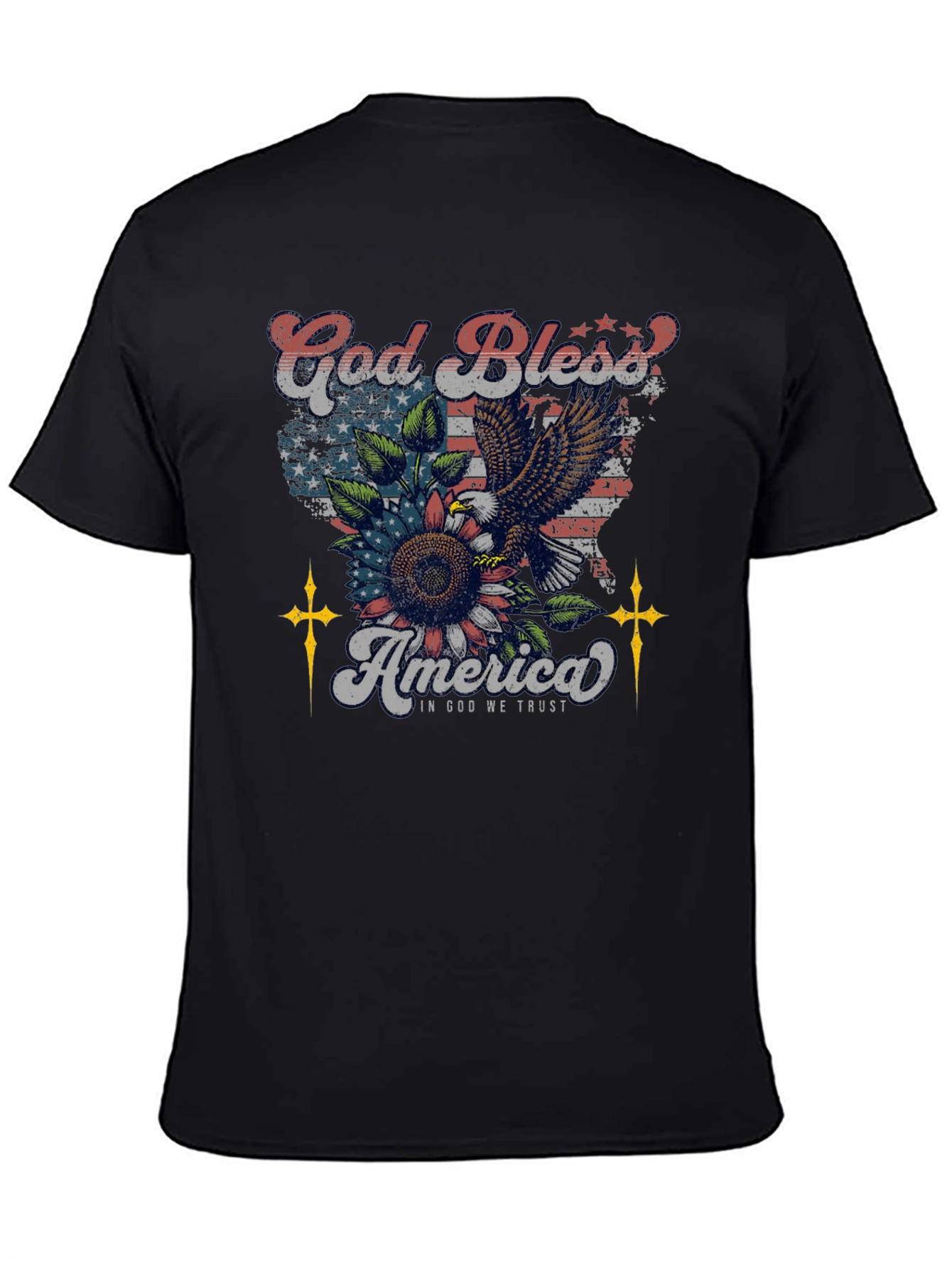 God Bless America Patriotic Eagle T-Shirt