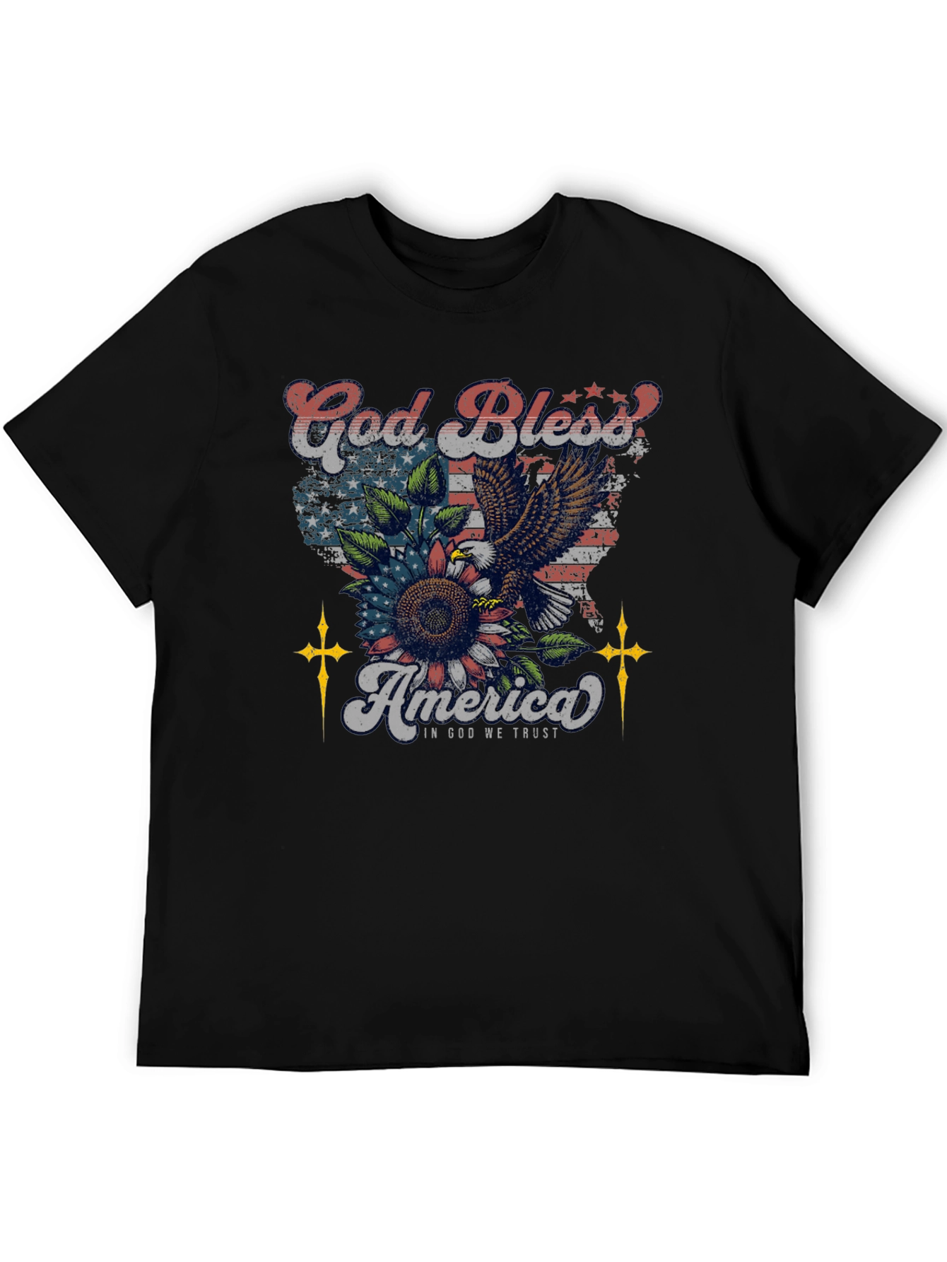 God Bless America Patriotic Eagle T-Shirt