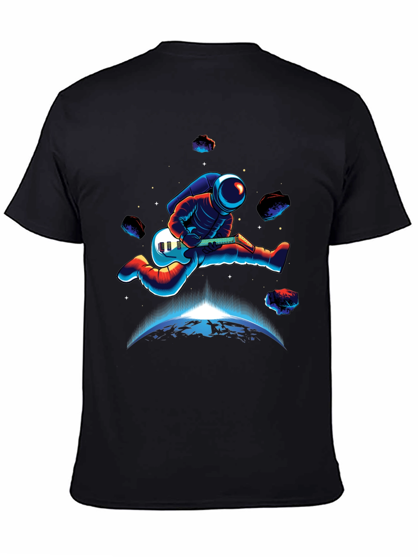 Astronaut Guitarist Graphic T-Shirt - Space Rock