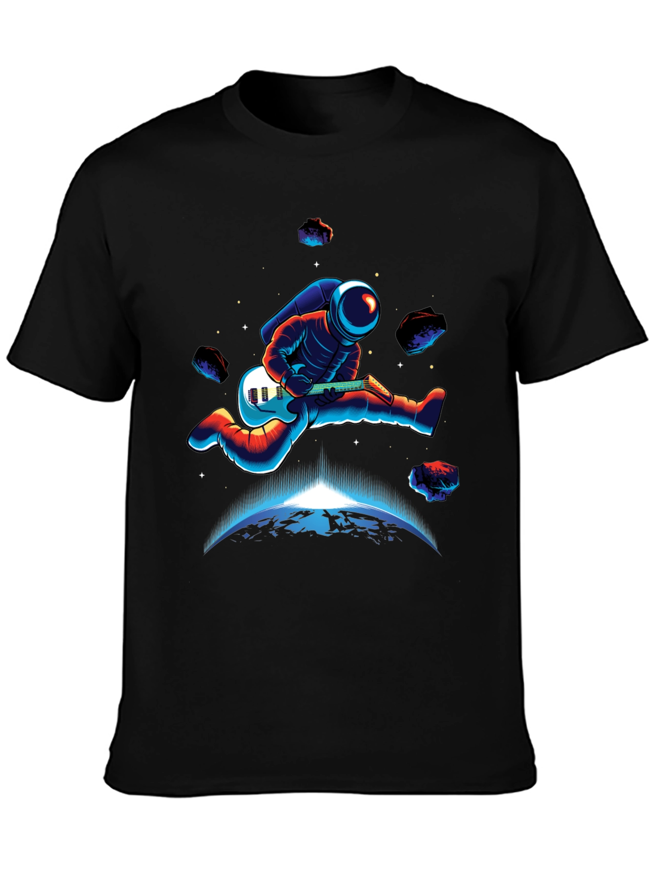 Astronaut Guitarist Graphic T-Shirt - Space Rock