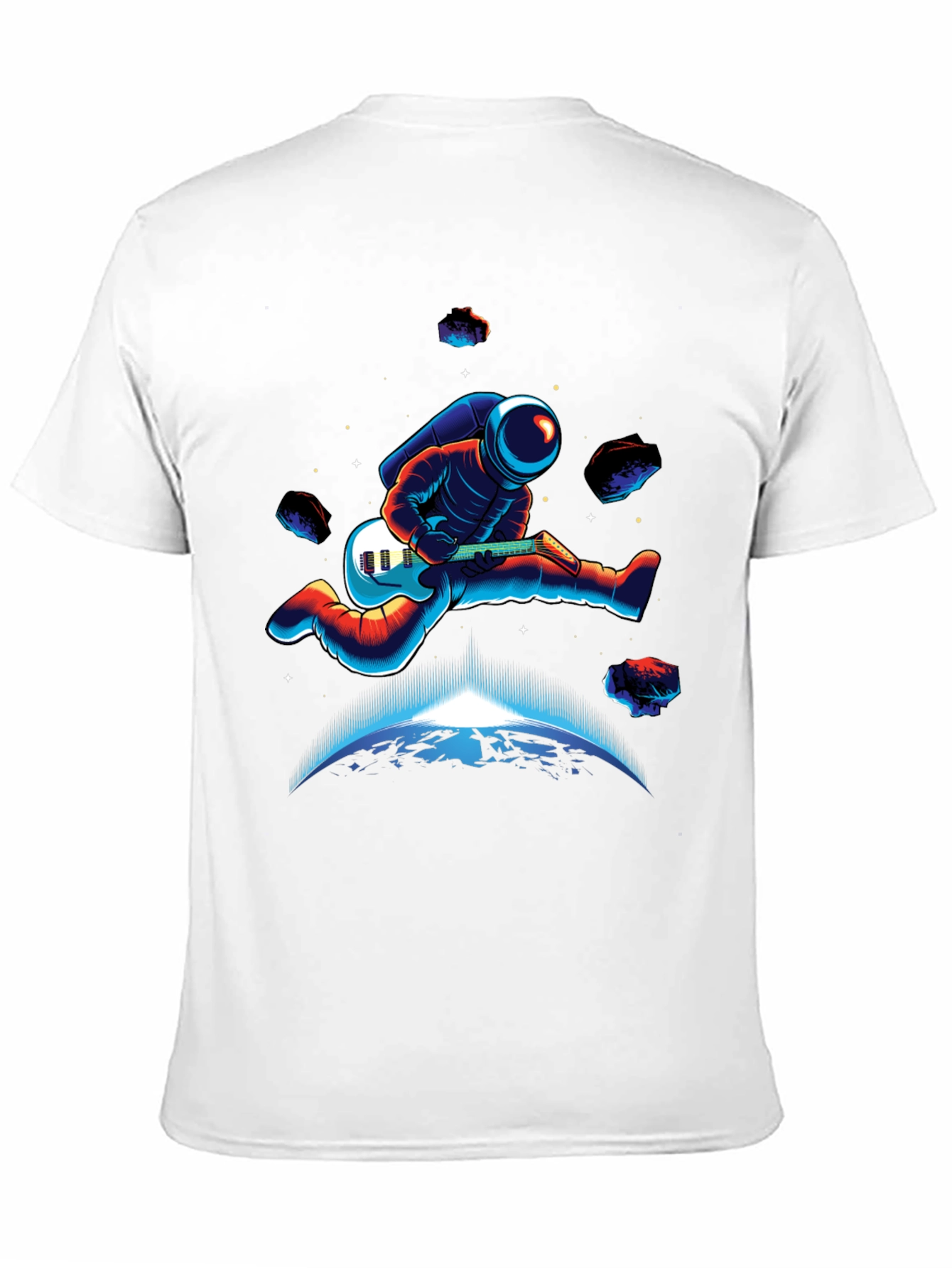 Astronaut Guitarist Graphic T-Shirt - Space Rock